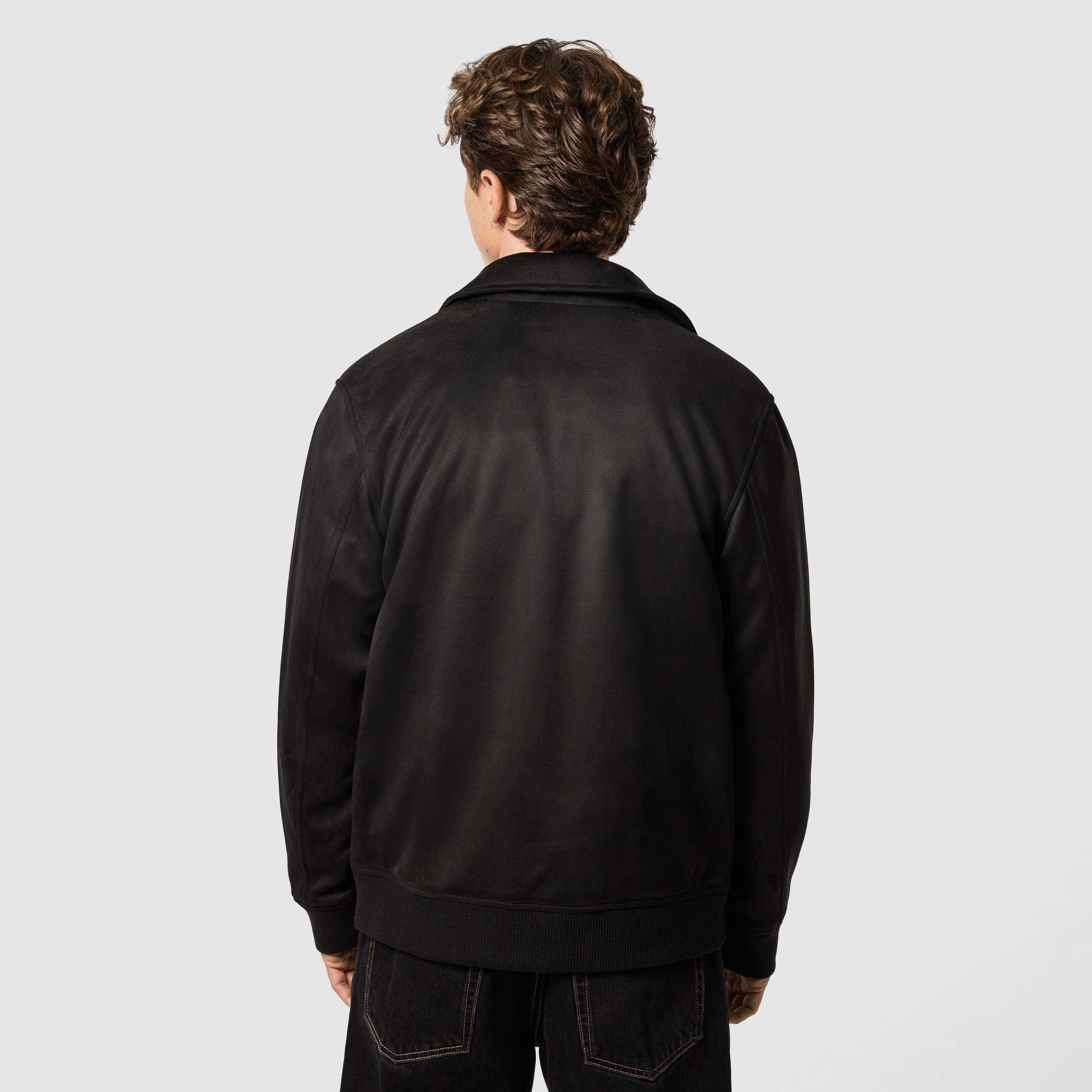 Black Prague Faux Suede Jacket