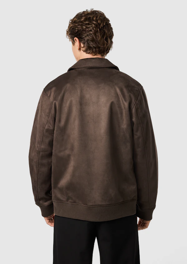 Brown Prague Faux Suede Jacket