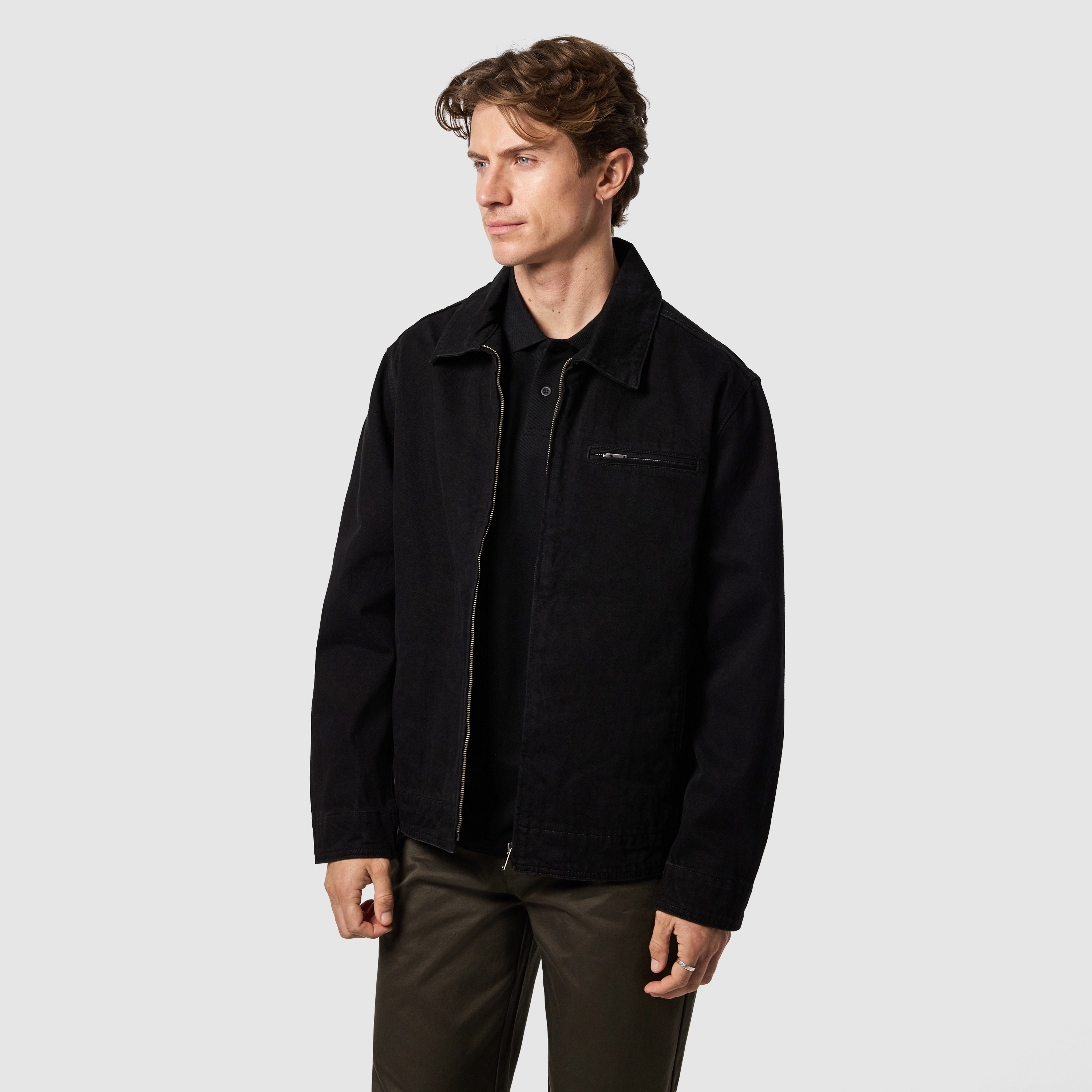 Black Ollie Denim Worker Jacket