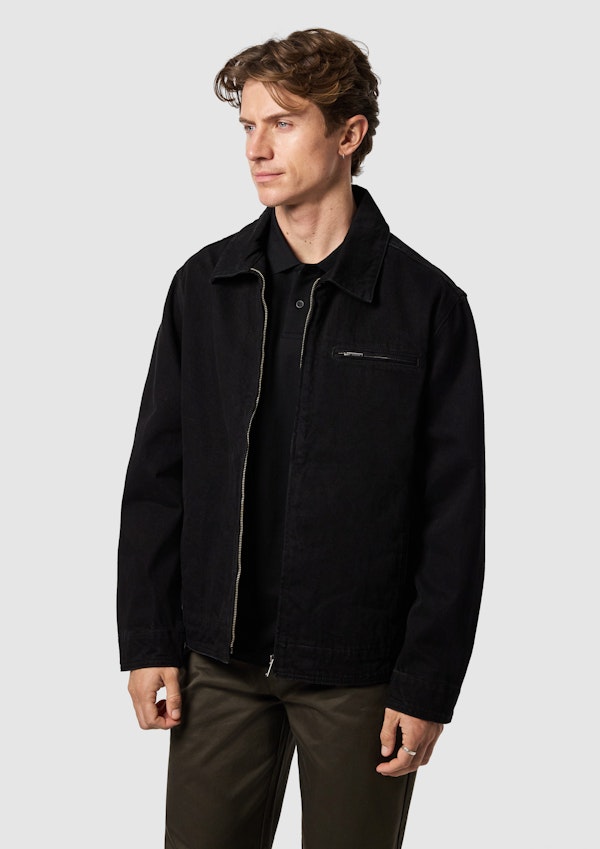 Black Ollie Denim Worker Jacket