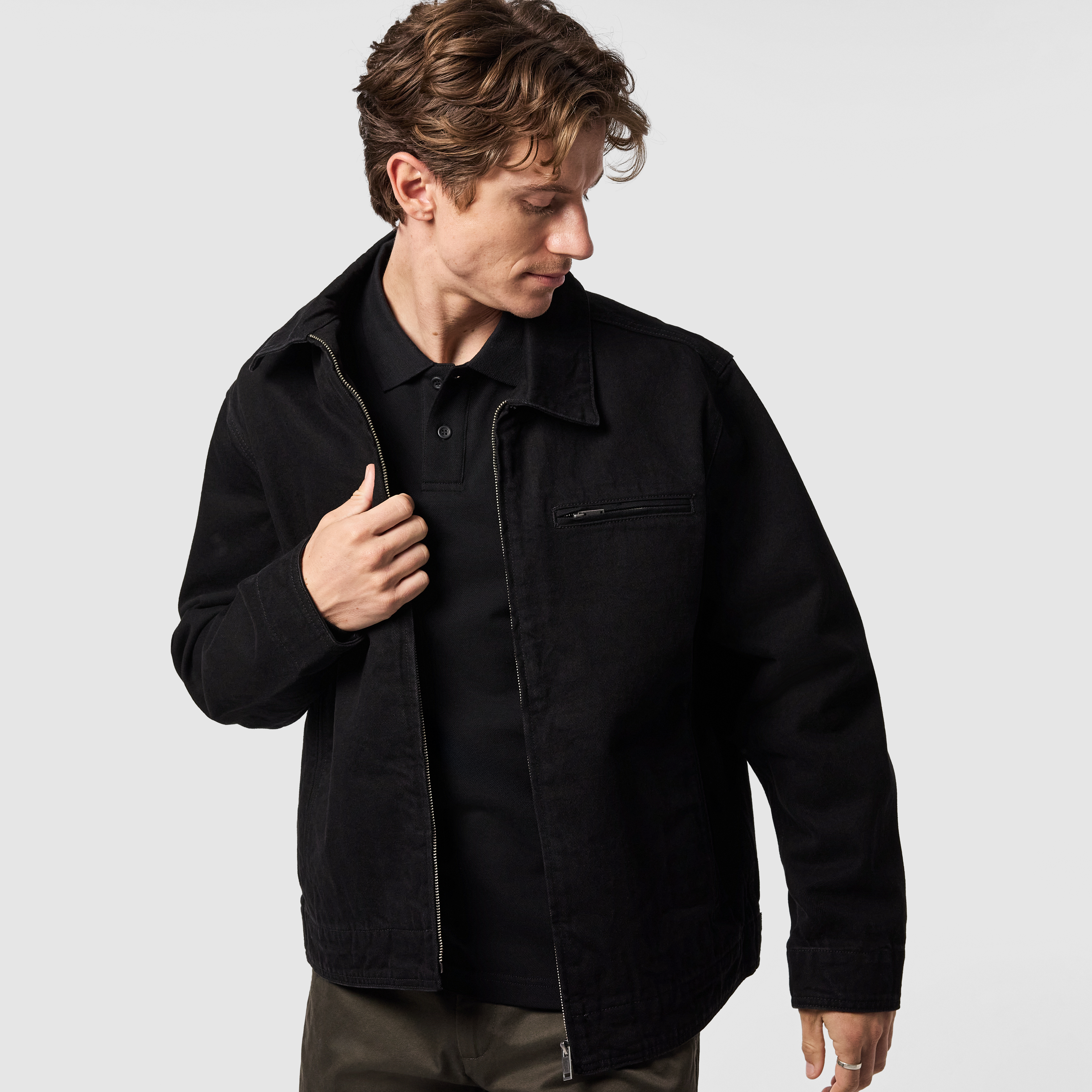 Black Ollie Denim Worker Jacket