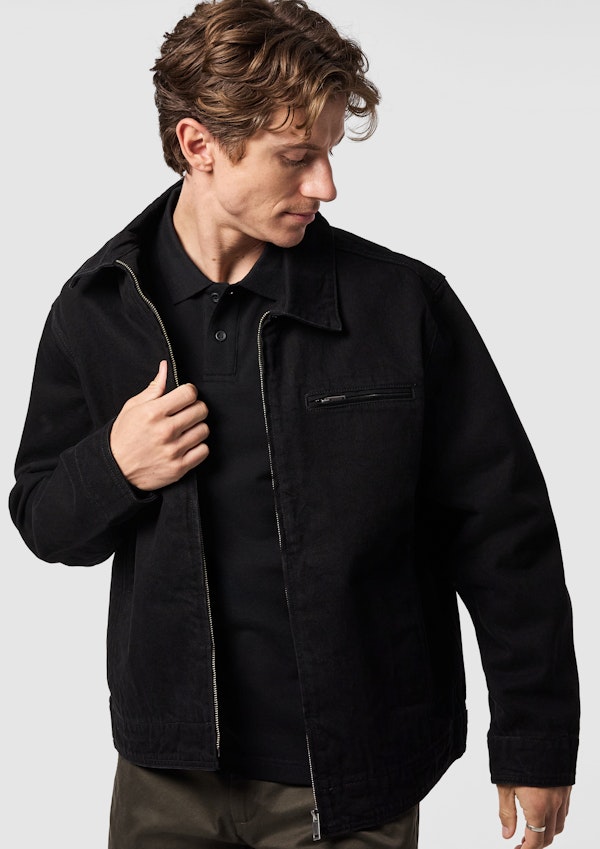 Black Ollie Denim Worker Jacket