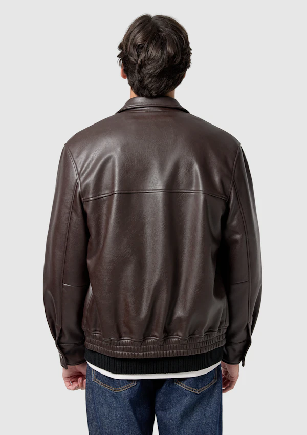 Brown Dylan Faux Leather Jacket