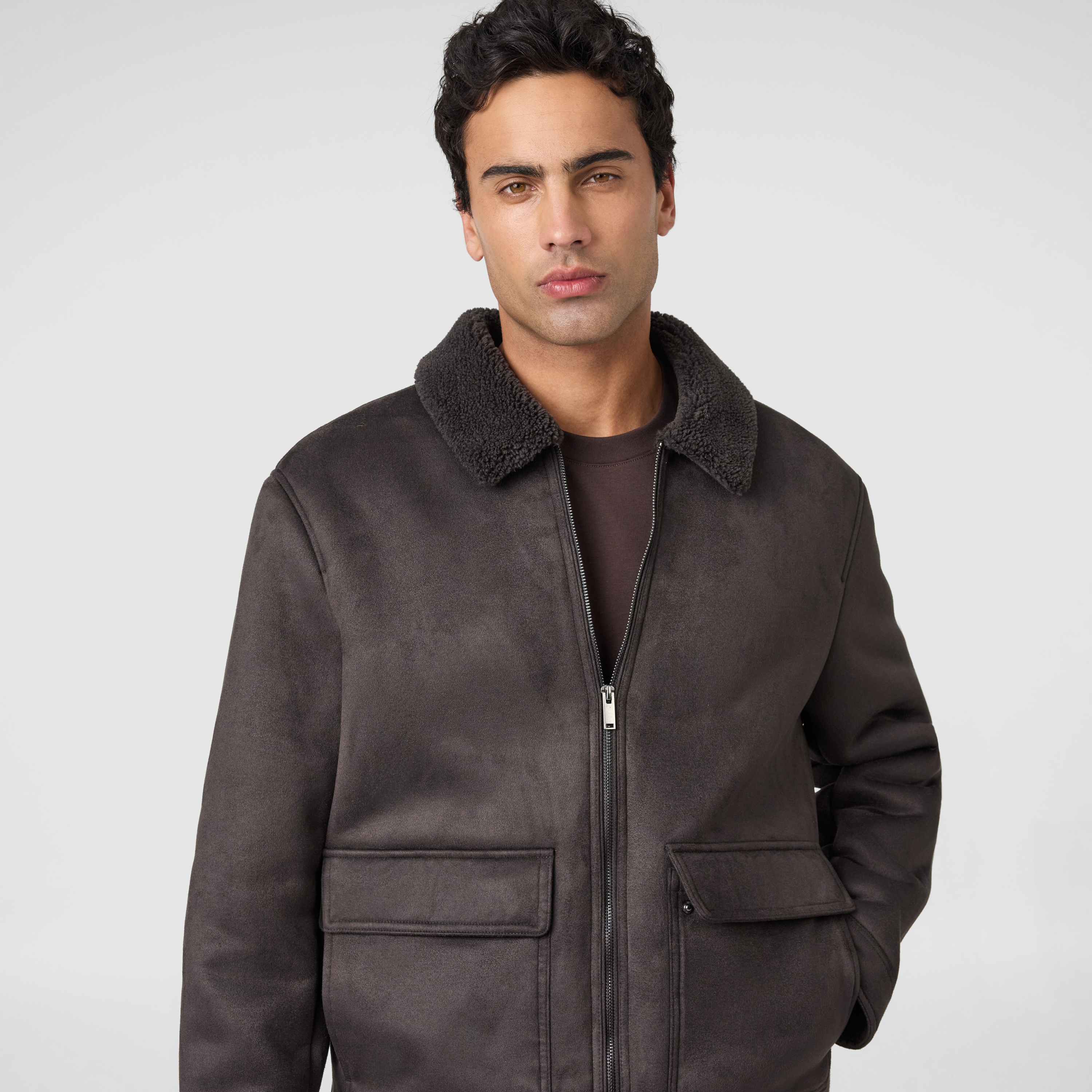 Chocolate Cruise Faux Suede Jacket