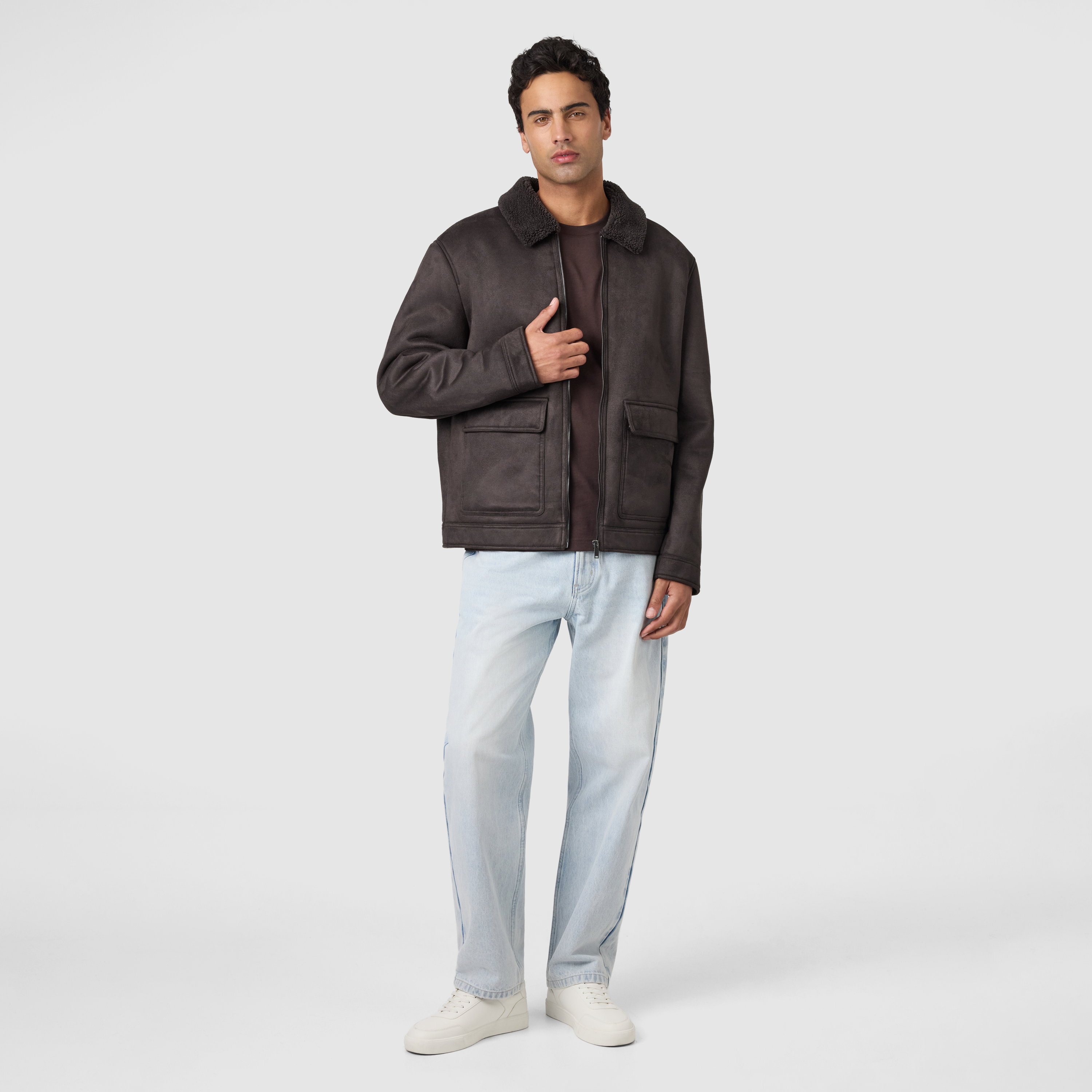 Chocolate Cruise Faux Suede Jacket