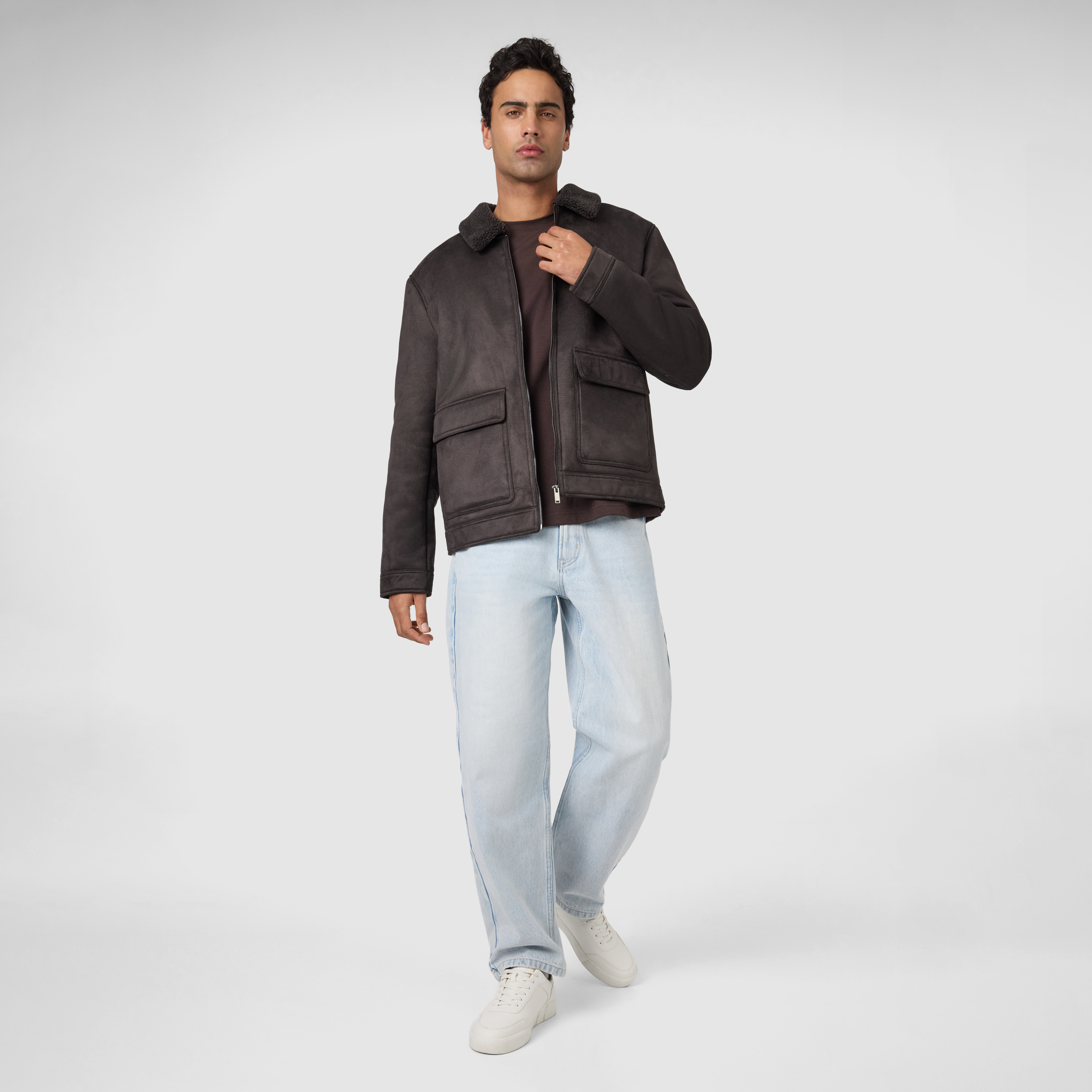 Chocolate Cruise Faux Suede Jacket