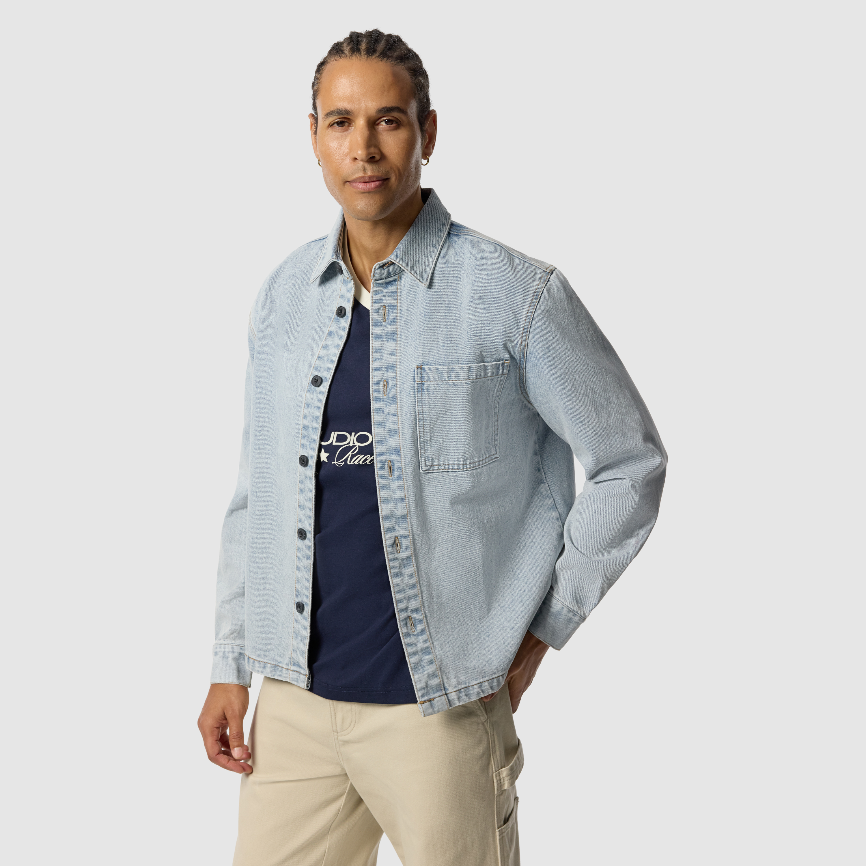 Light Denim Rowe Denim Overshirt