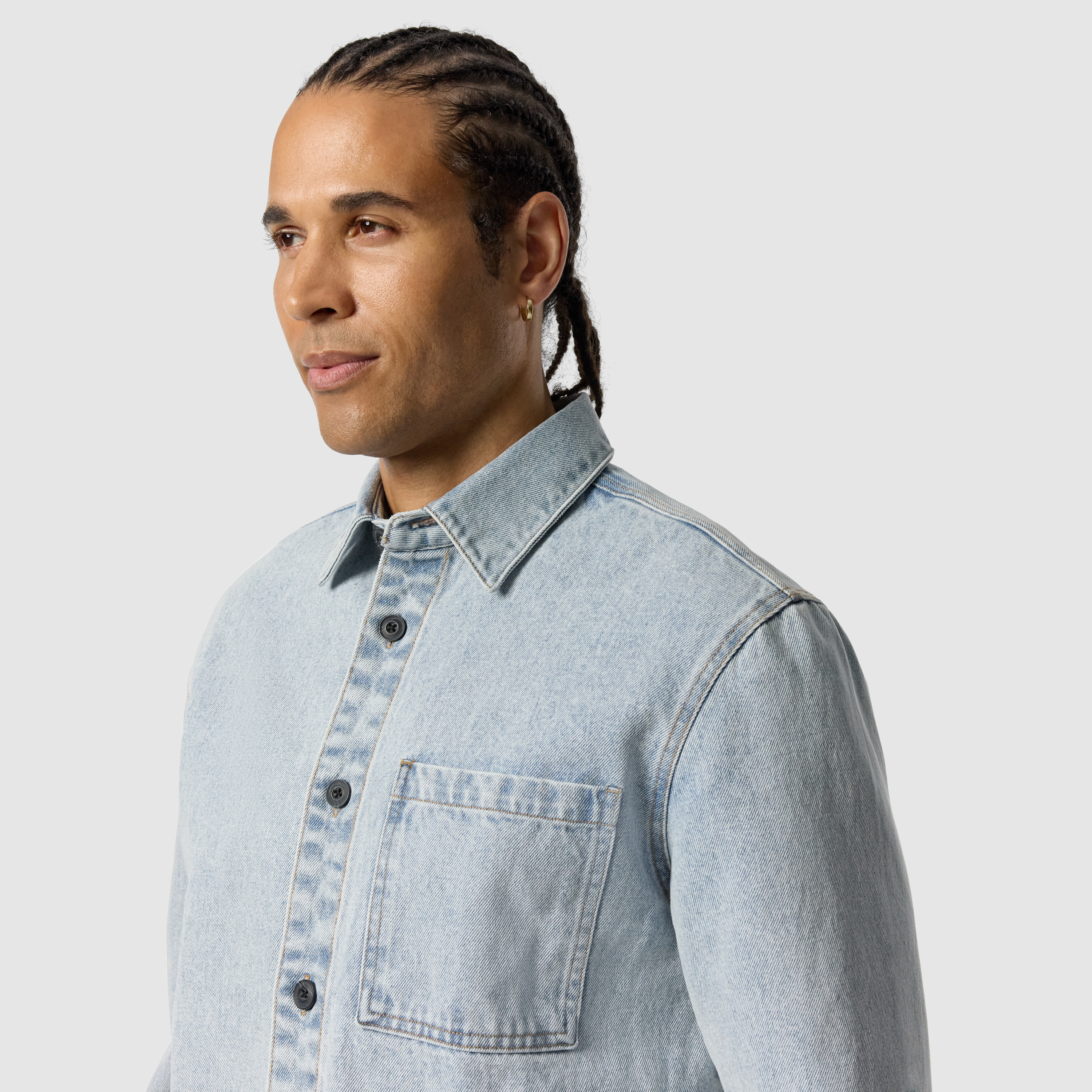 Light Denim Rowe Denim Overshirt