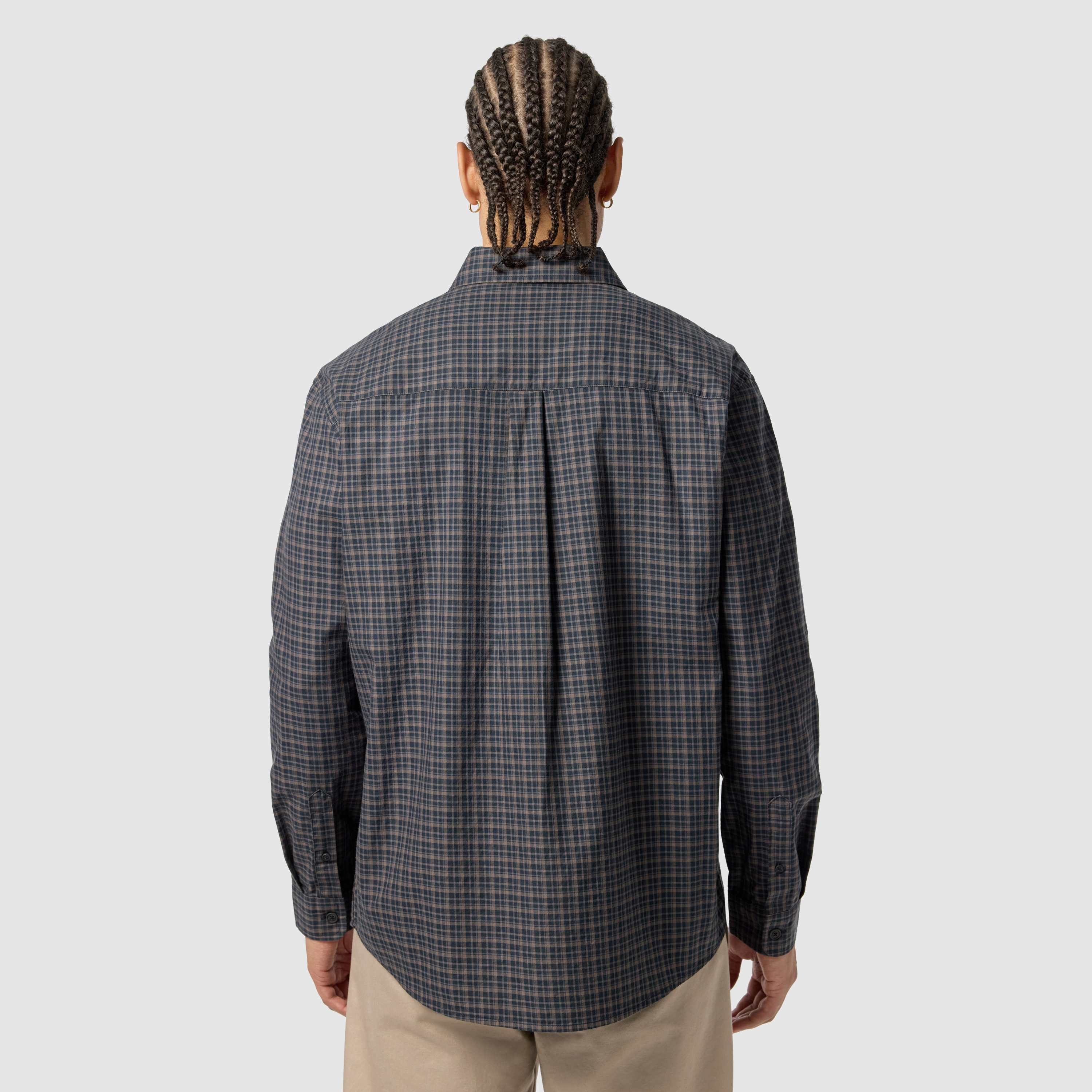 Navy Diego Check Shirt