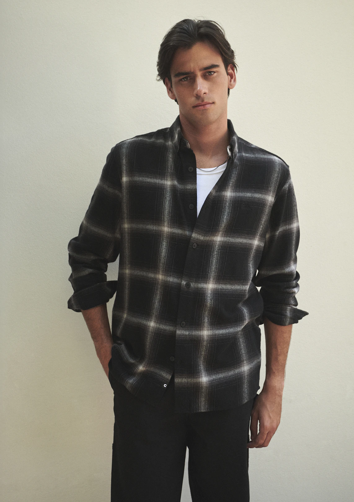 Black Brickfield Check Shirt