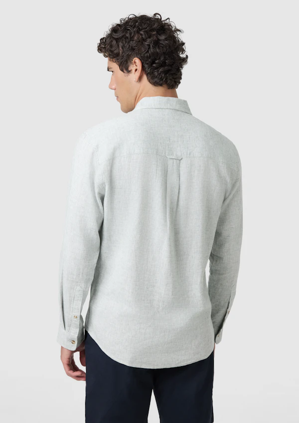 Light Green Kieran Linen Blend Shirt
