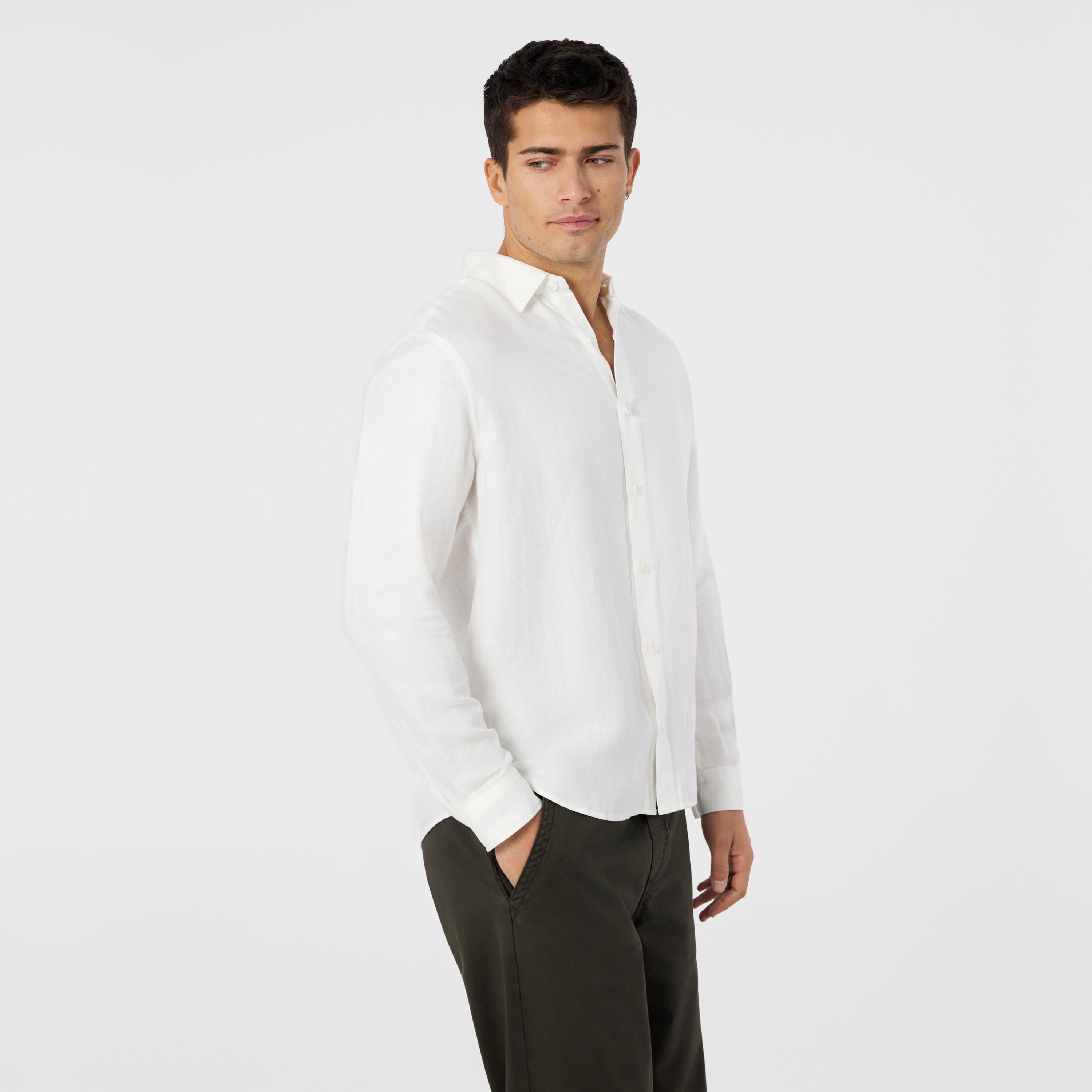 Off White Maui Viscose Linen Shirt