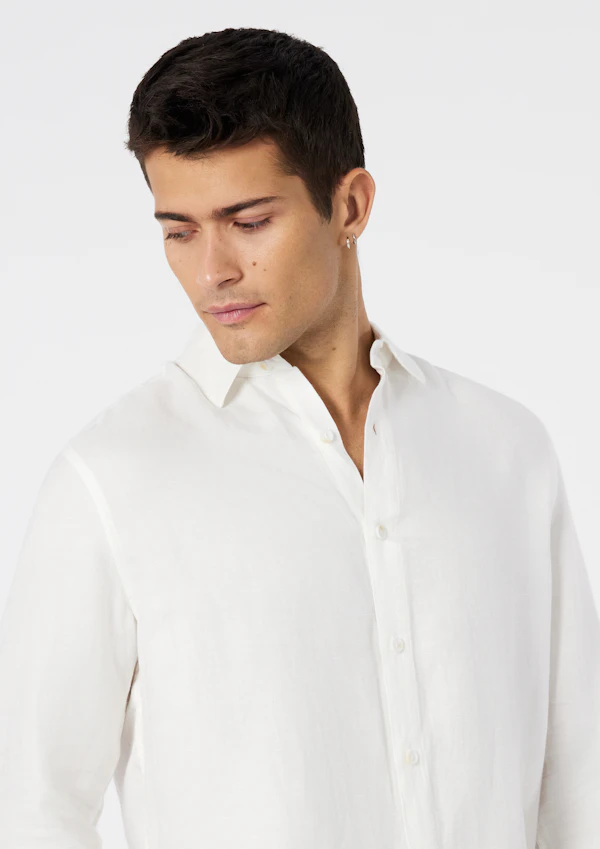 Off White Maui Viscose Linen Shirt