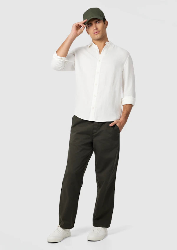 Off White Maui Viscose Linen Shirt
