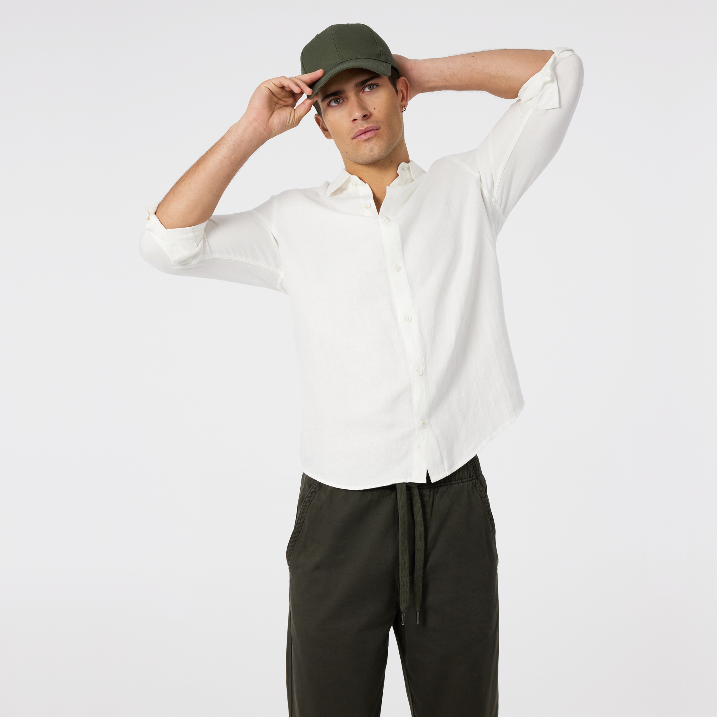 Off White Maui Viscose Linen Shirt