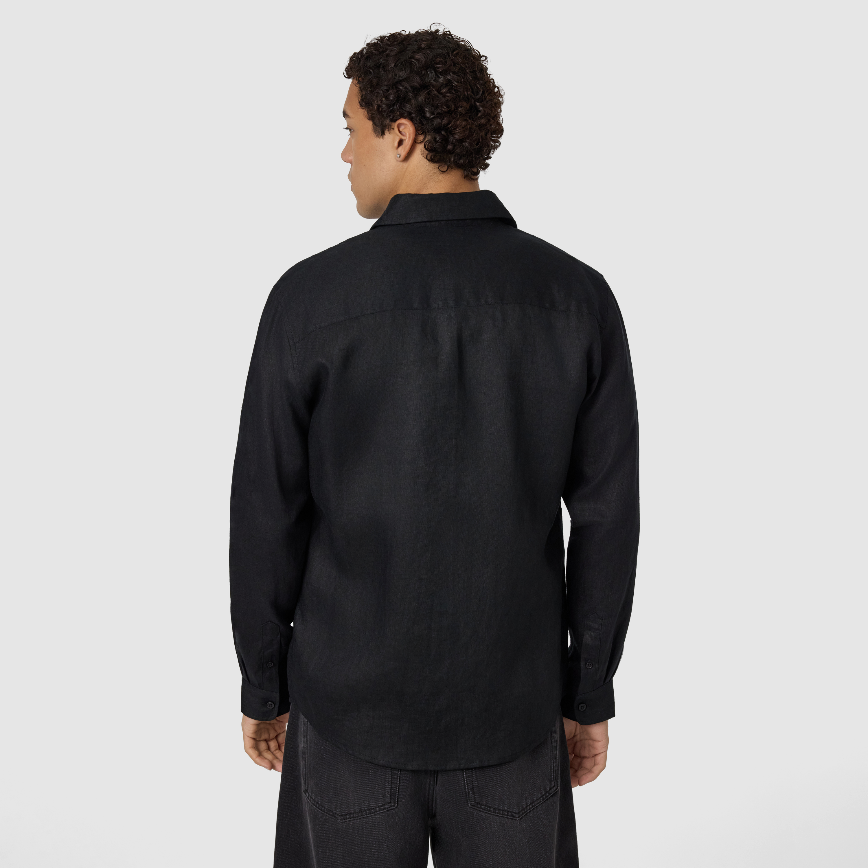 Black Hamilton Linen Shirt