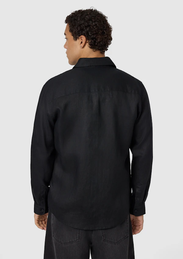 Black Hamilton Linen Shirt
