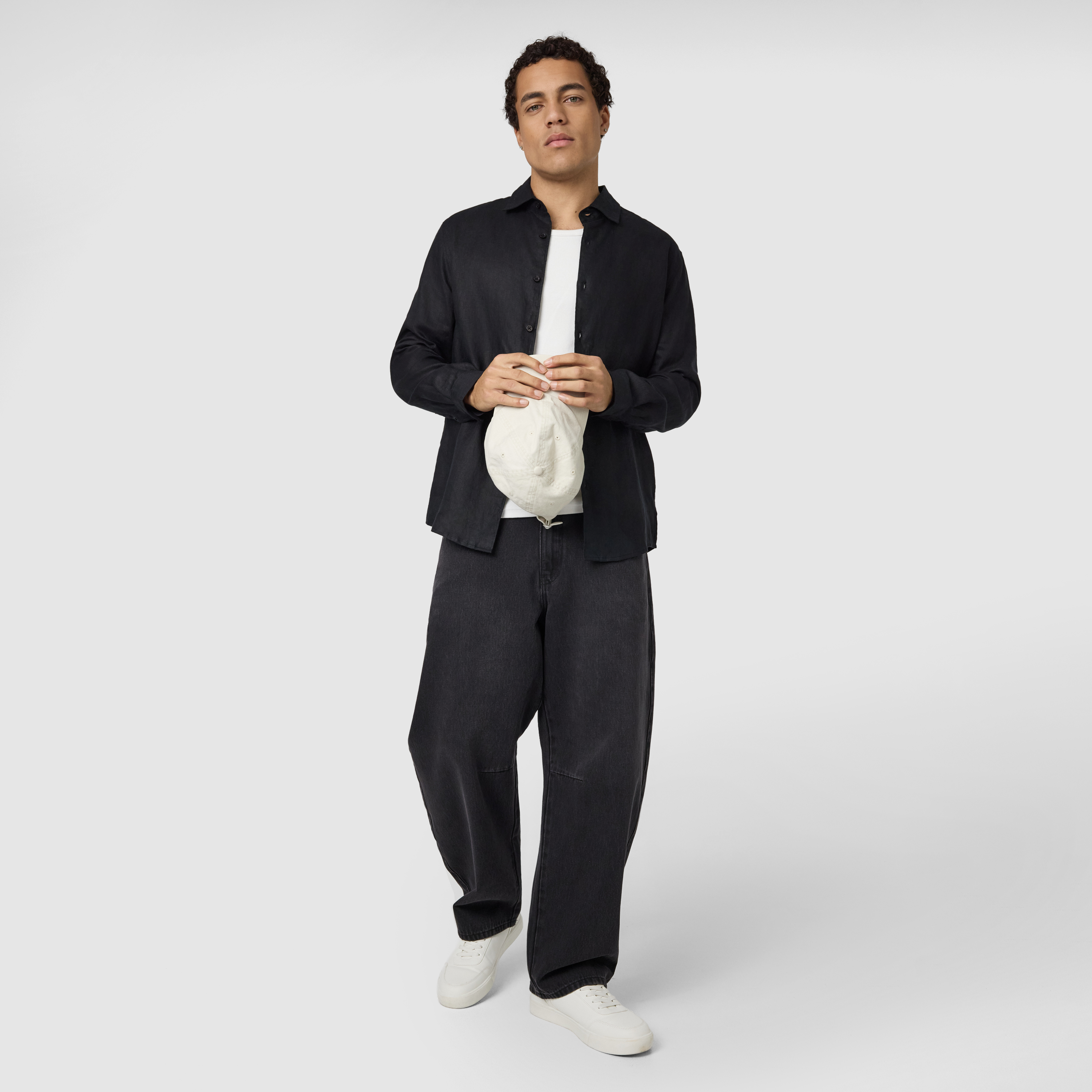 Black Hamilton Linen Shirt