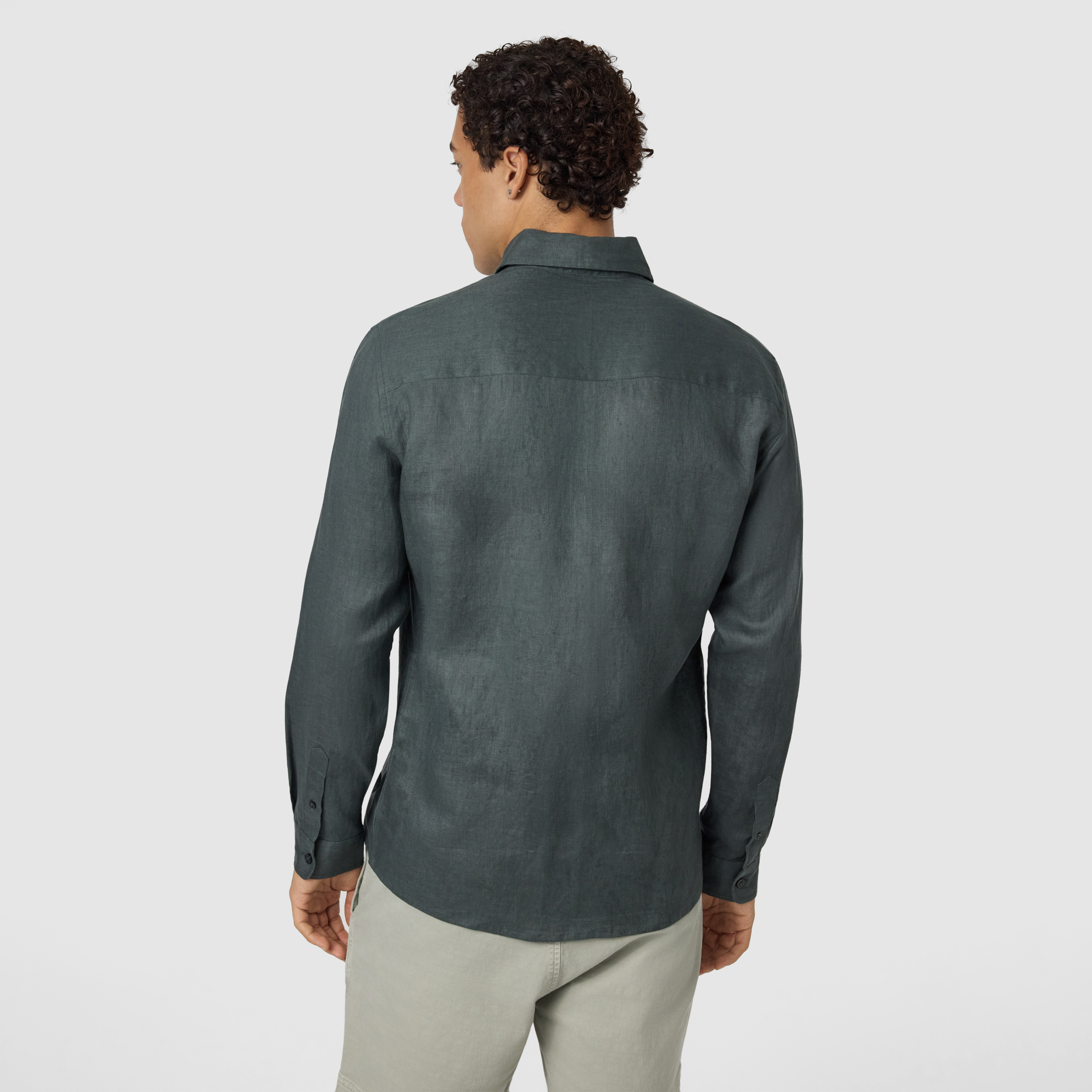 Dark Green Hamilton Linen Shirt