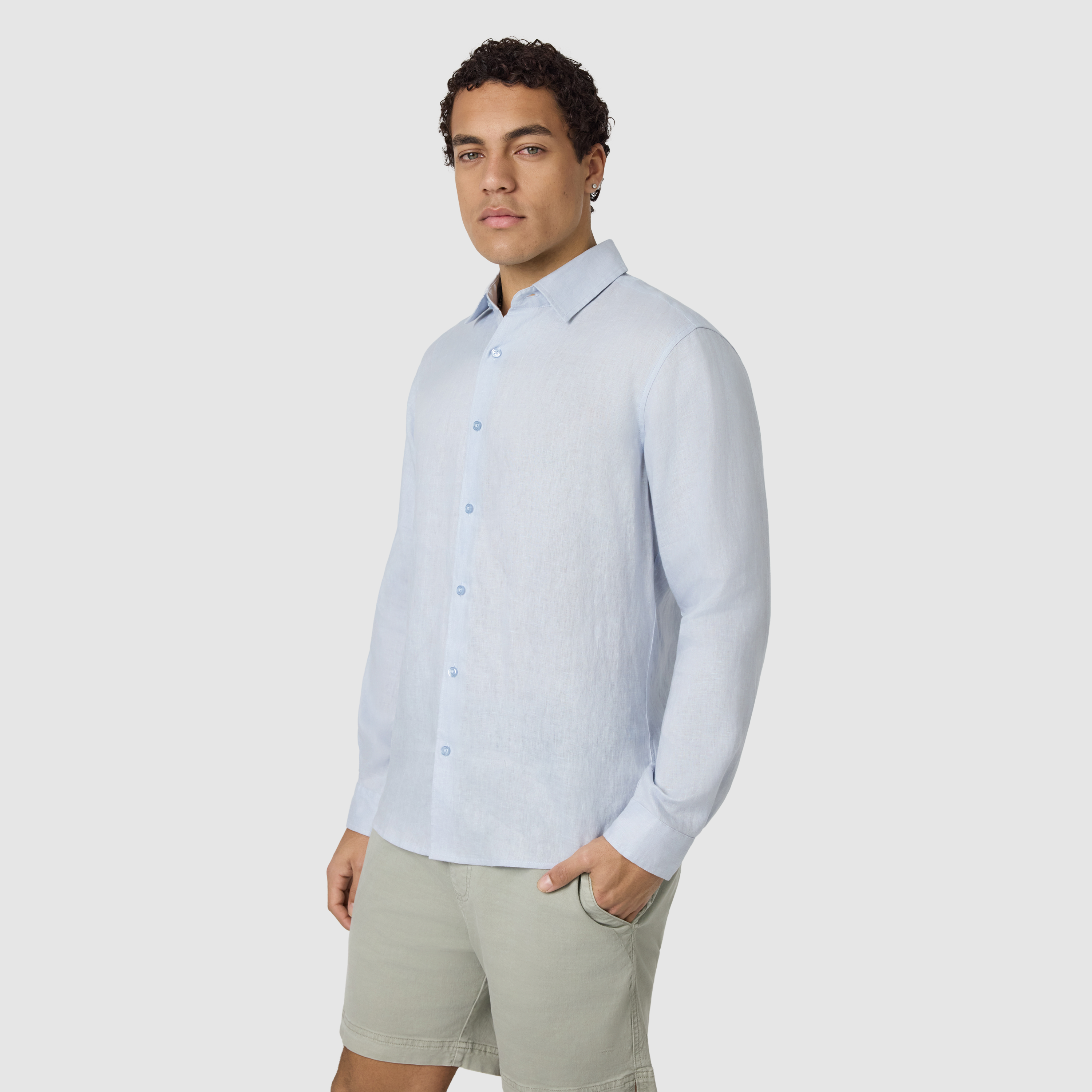 Light Blue Hamilton Linen Shirt