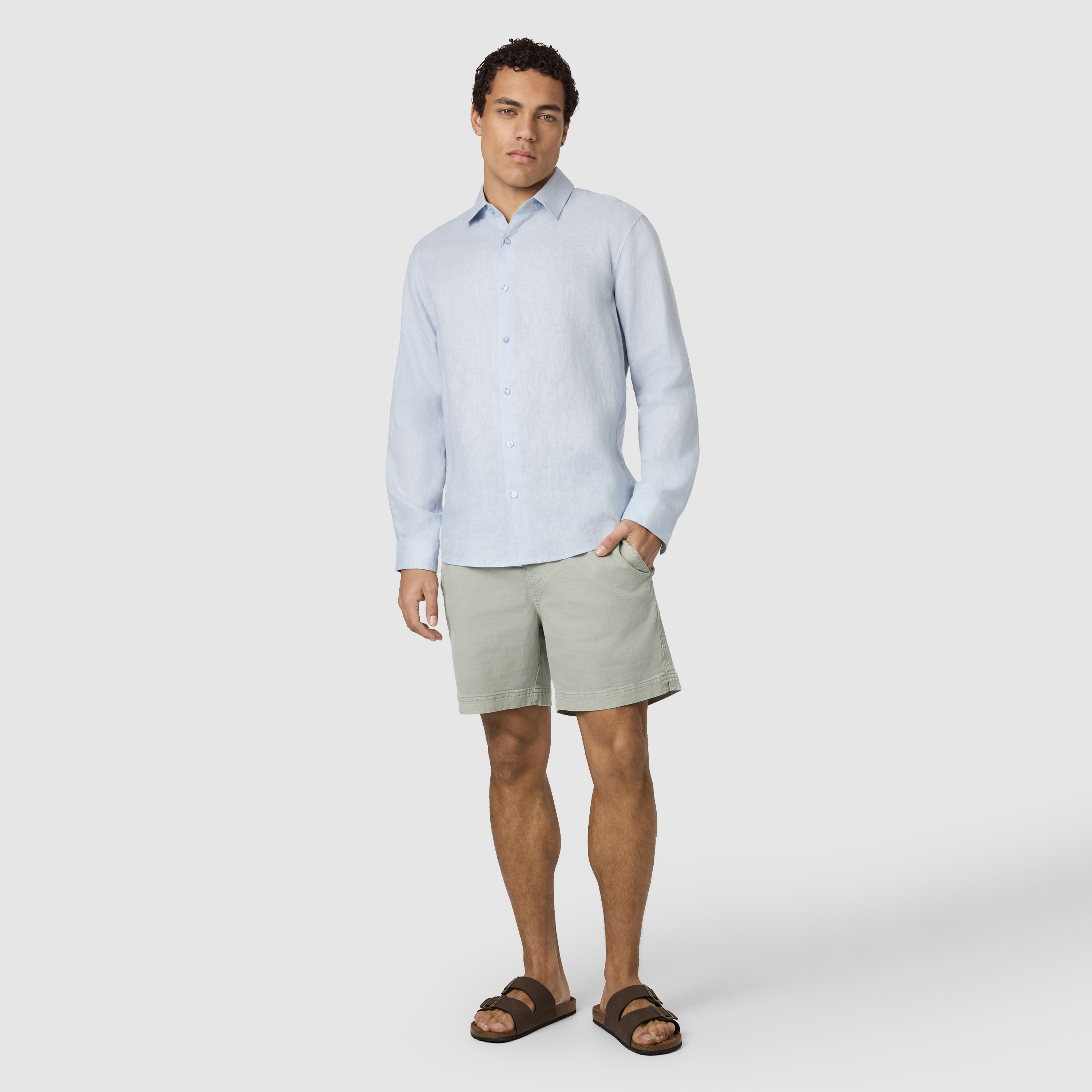 Light Blue Hamilton Linen Shirt