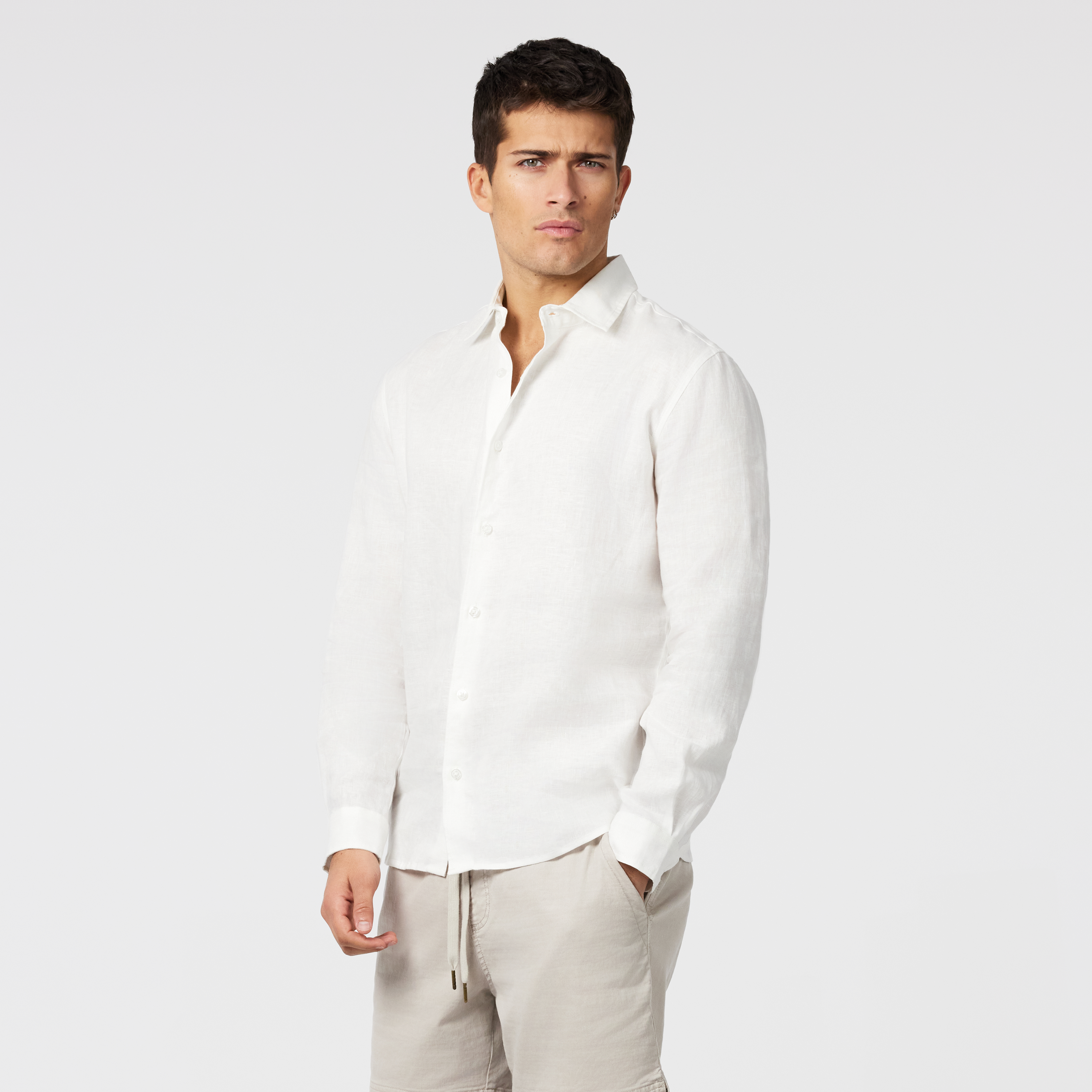 White Hamilton Linen Shirt