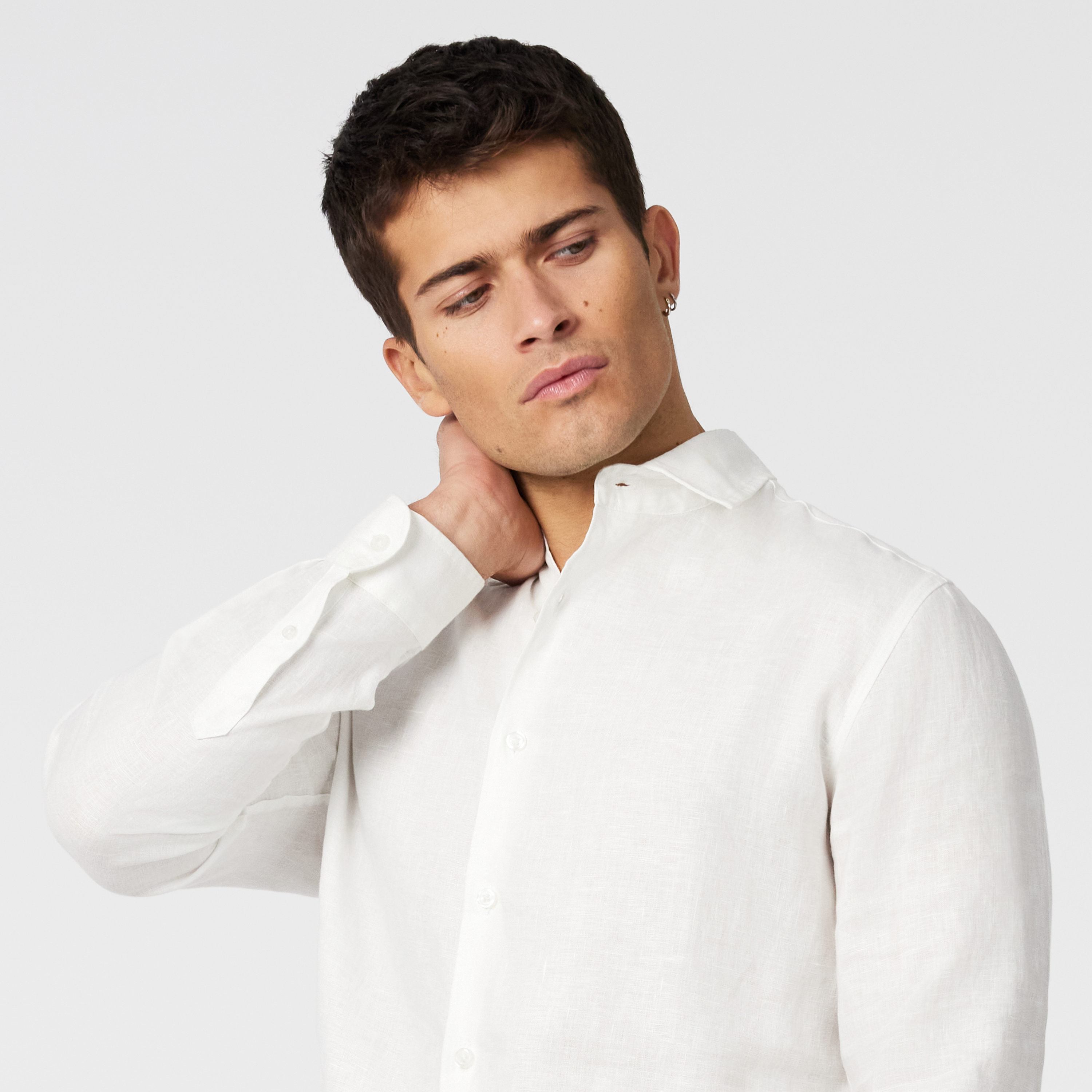 White Hamilton Linen Shirt