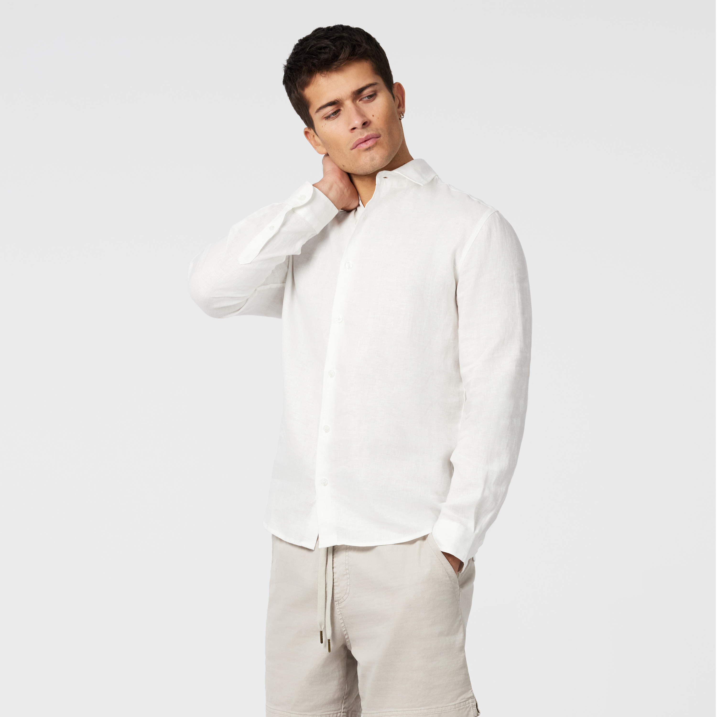 White Hamilton Linen Shirt