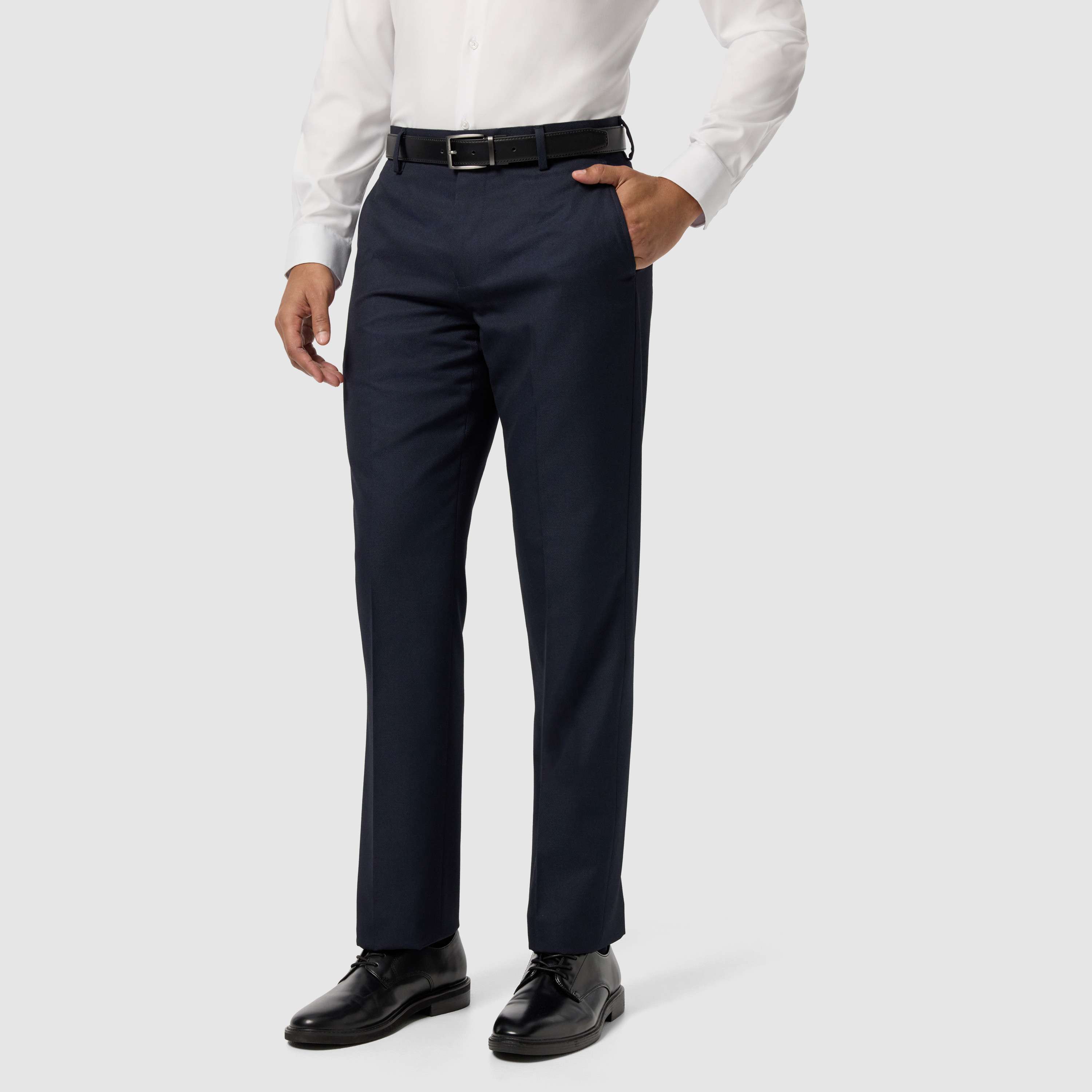 Navy Elm Classic Textured Stretch Dress Pant