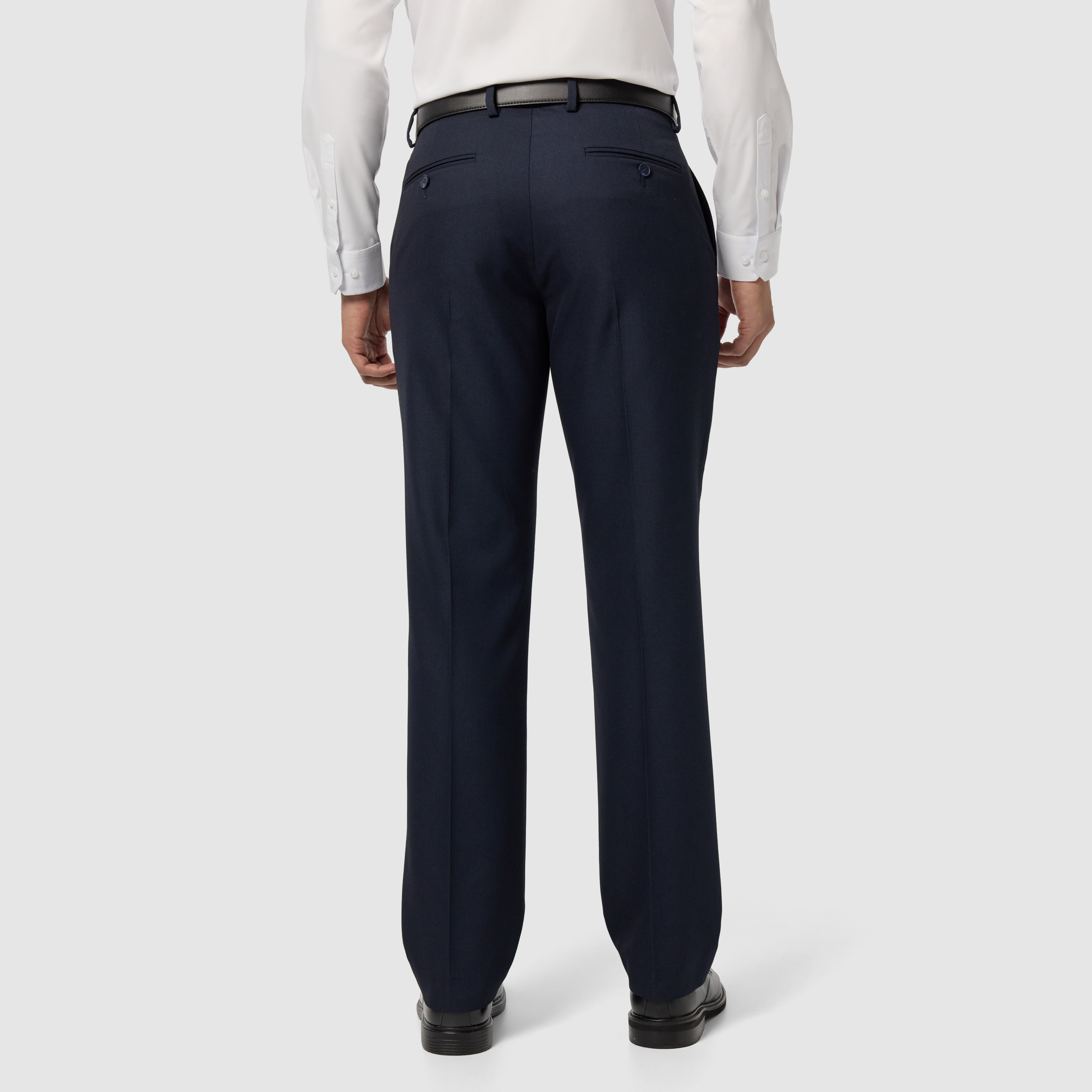 Navy Elm Classic Textured Stretch Dress Pant