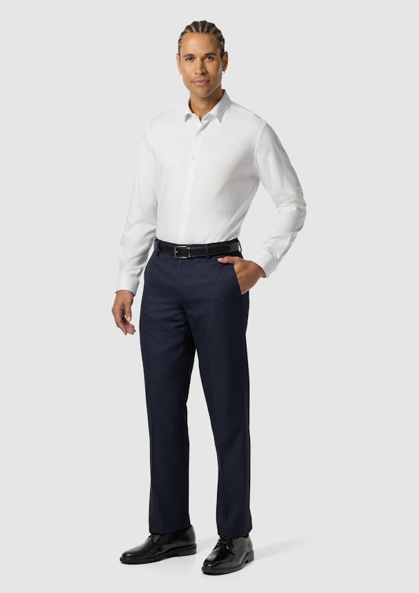 Navy Elm Classic Textured Stretch Dress Pant