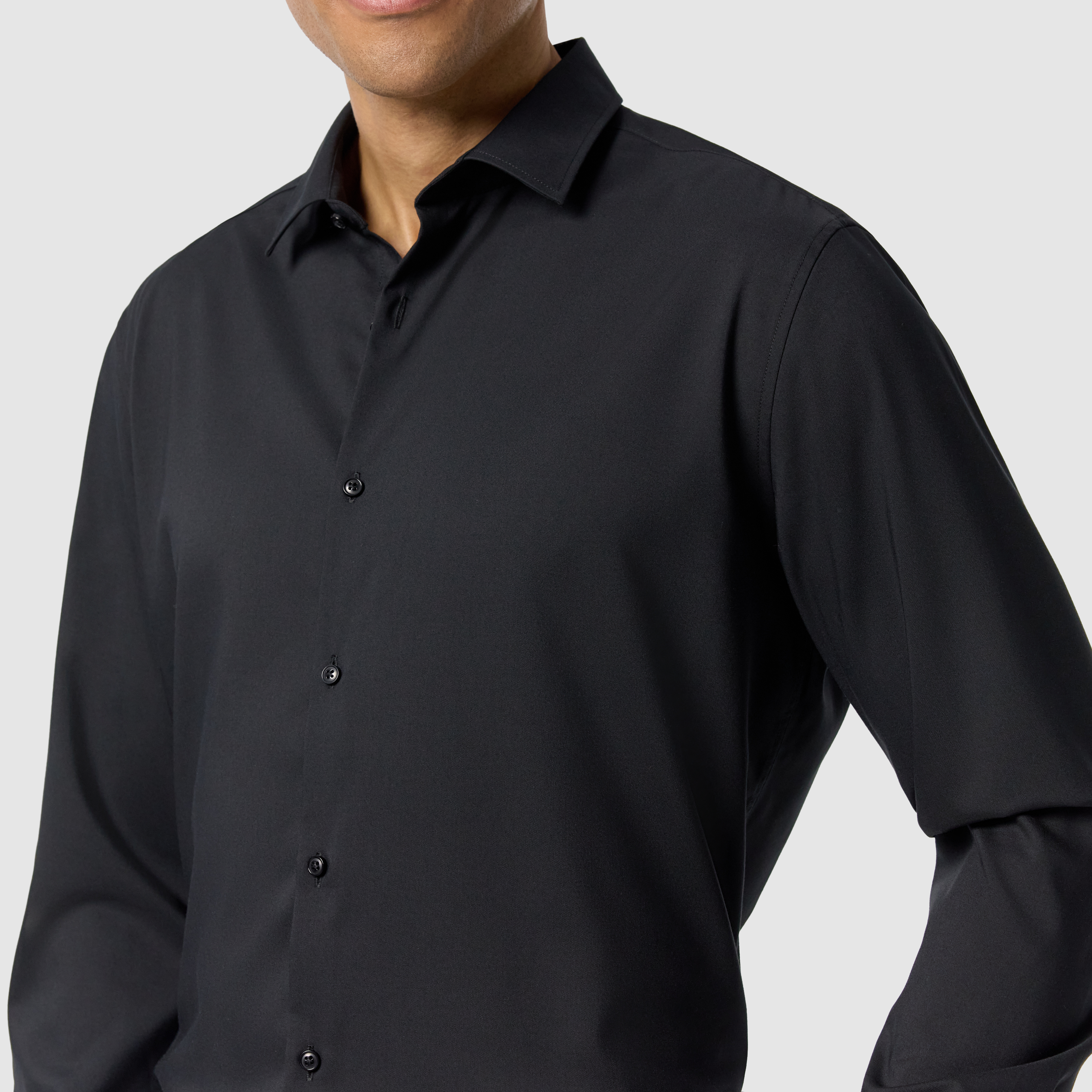 Black Oslo Classic Stretch Dress Shirt
