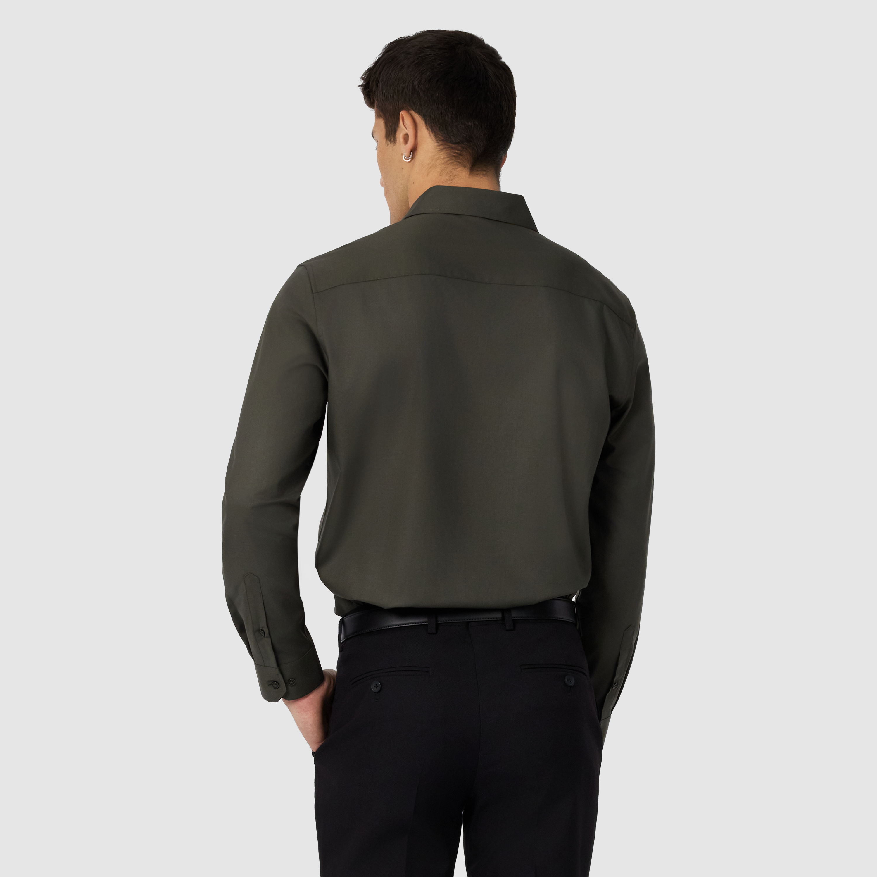 Military Green Oslo Classic Stretch Dress Shirt