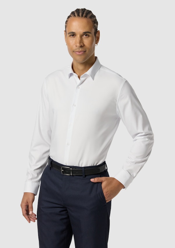 White Oslo Classic Stretch Dress Shirt