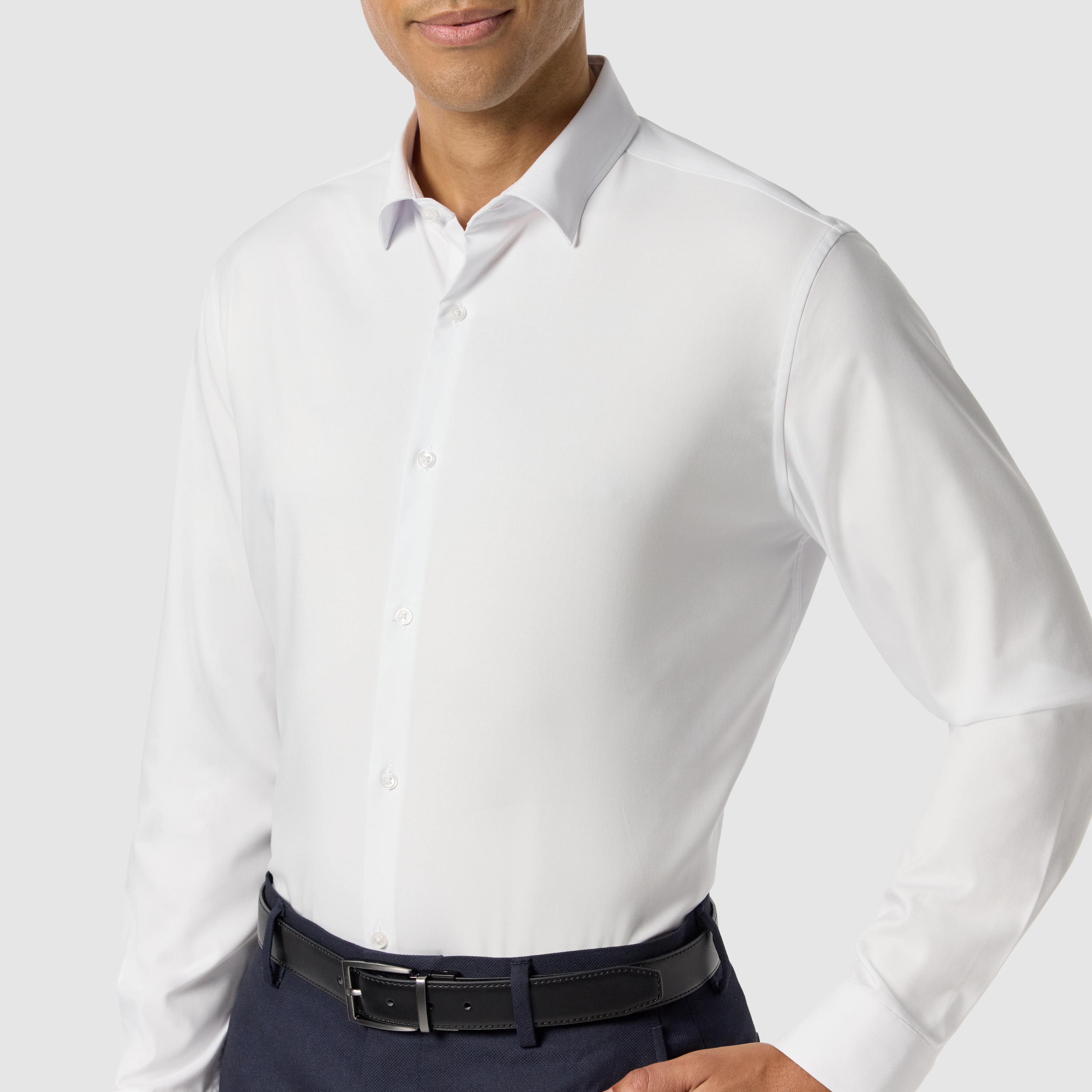 White Oslo Classic Stretch Dress Shirt