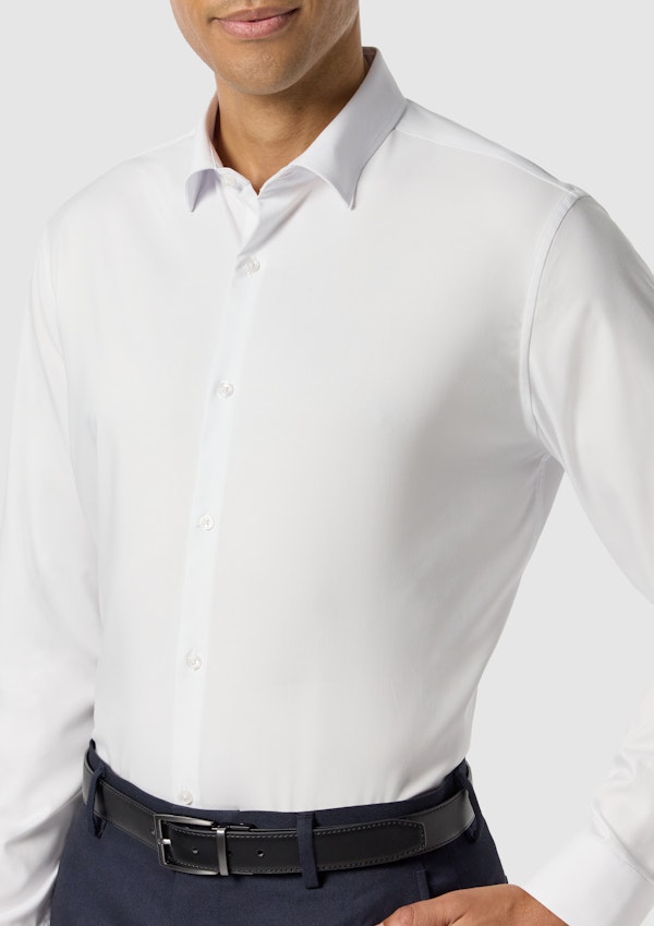 White Oslo Classic Stretch Dress Shirt
