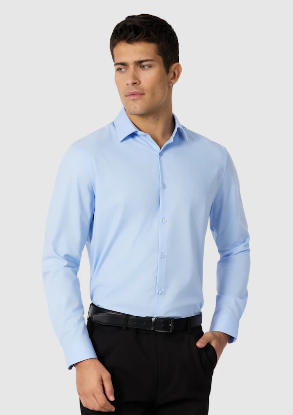 Light Blue Oslo Slim Stretch Dress Shirt