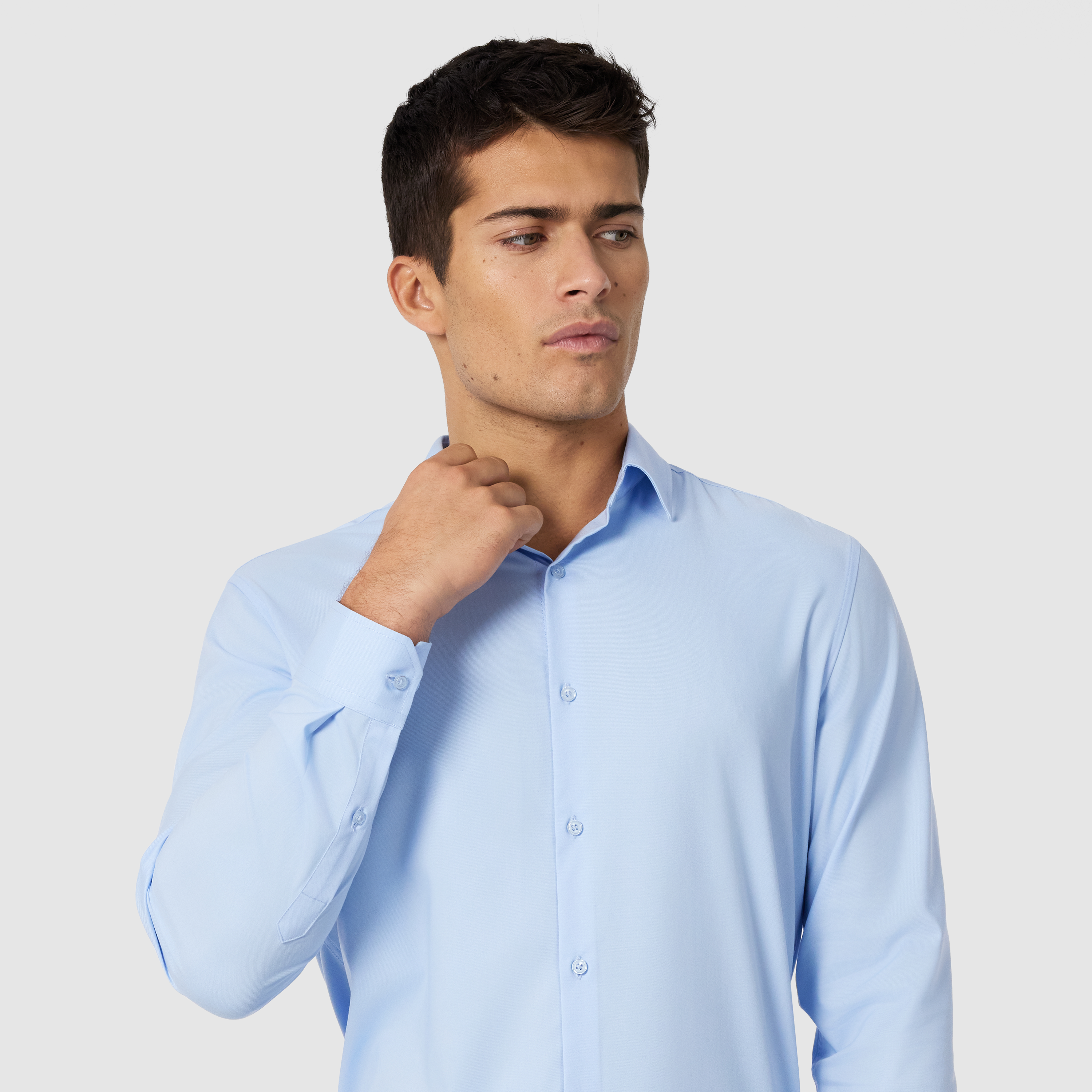 Light Blue Oslo Slim Stretch Dress Shirt