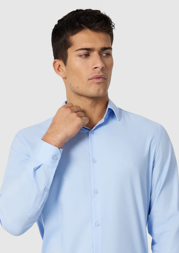 Light Blue Oslo Slim Stretch Dress Shirt
