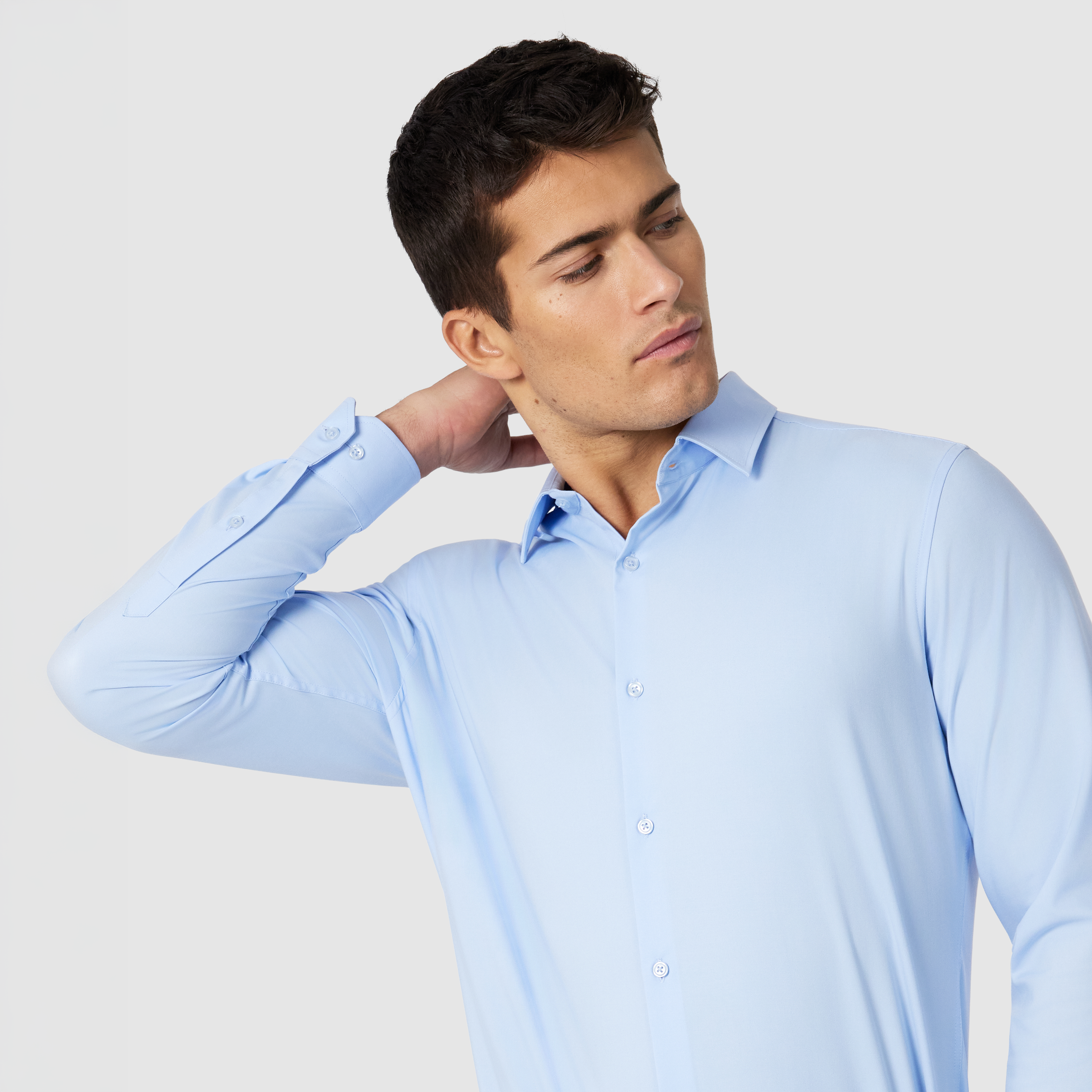 Light Blue Oslo Slim Stretch Dress Shirt