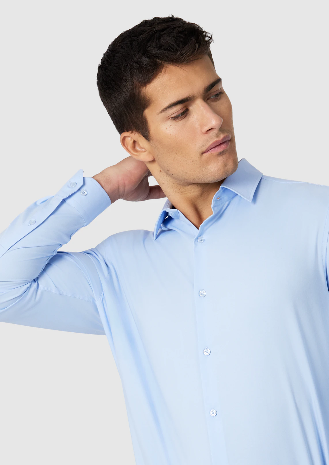 Light Blue Oslo Slim Stretch Dress Shirt