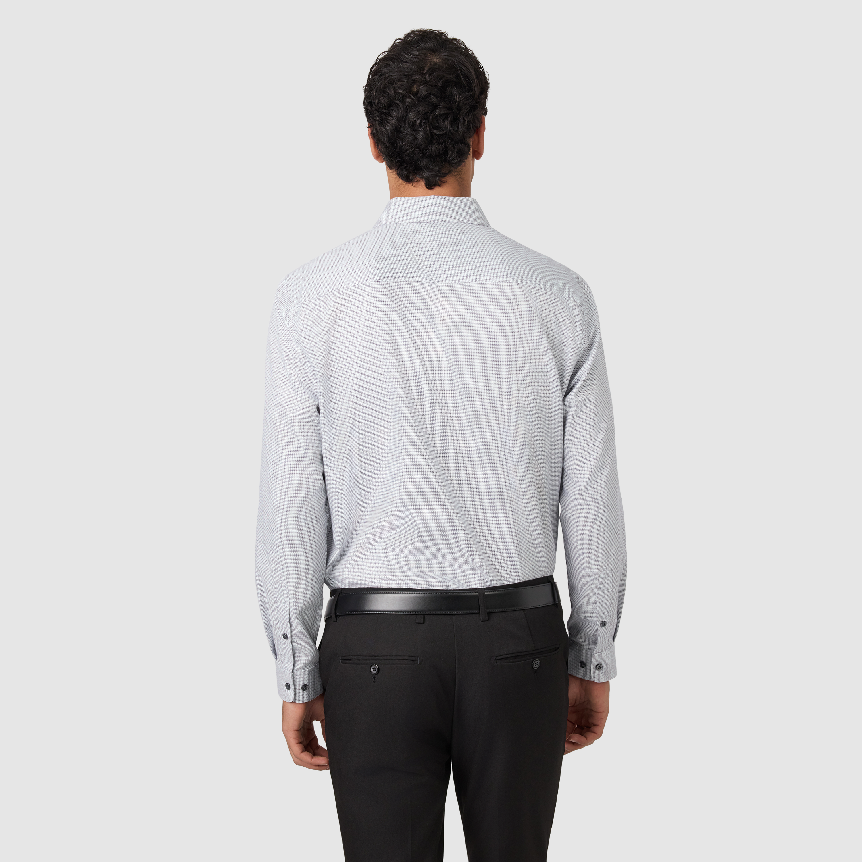 Silver Grey Gates Slim Dress Shirt