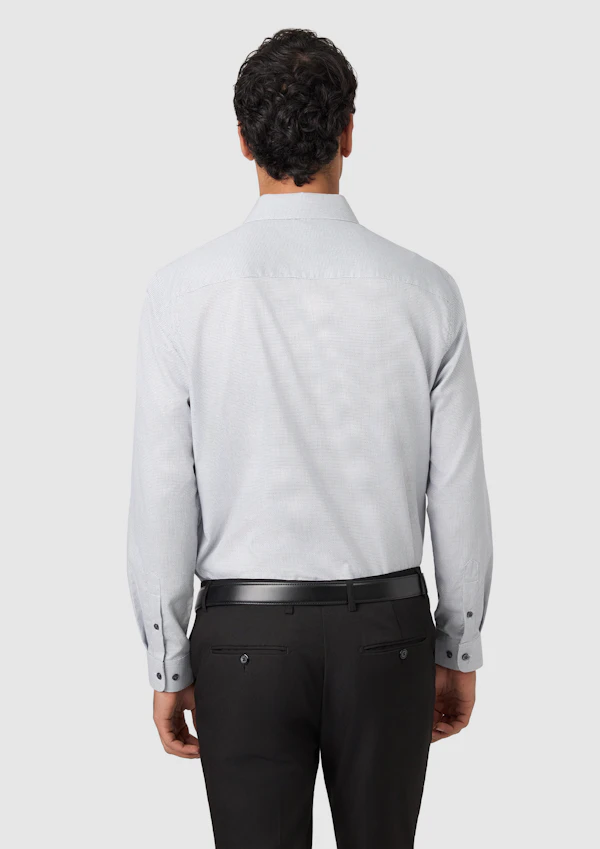 Silver Grey Gates Slim Dress Shirt