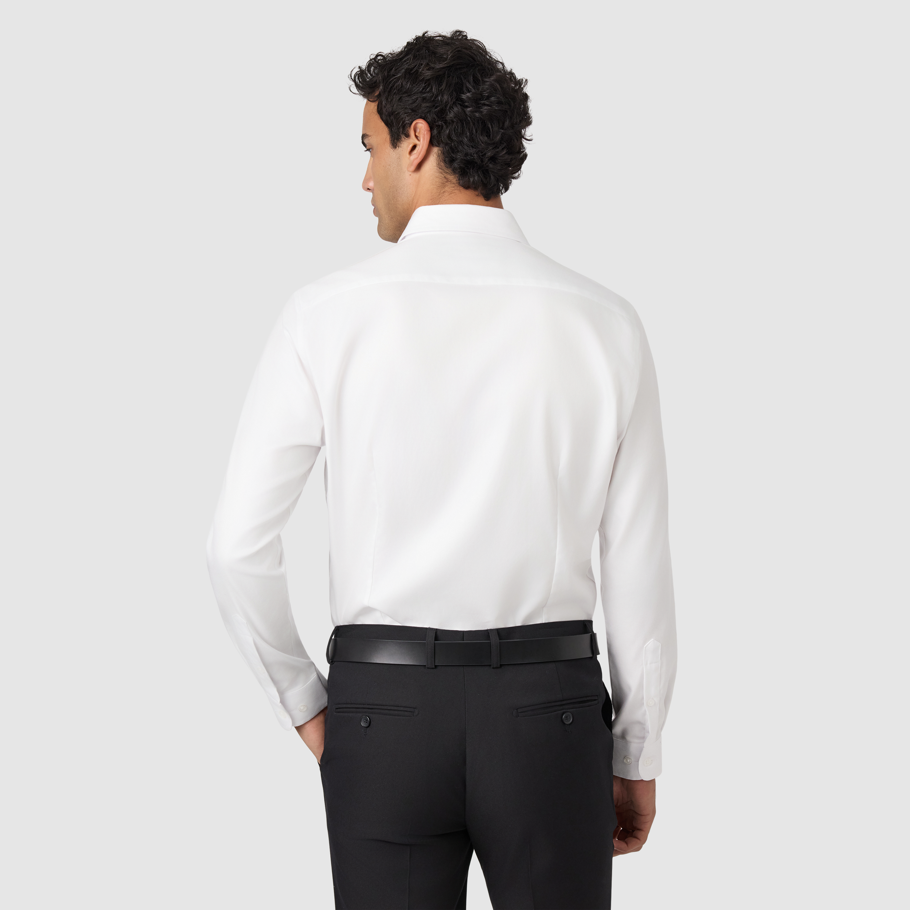 White Elton Slim Dress Shirt