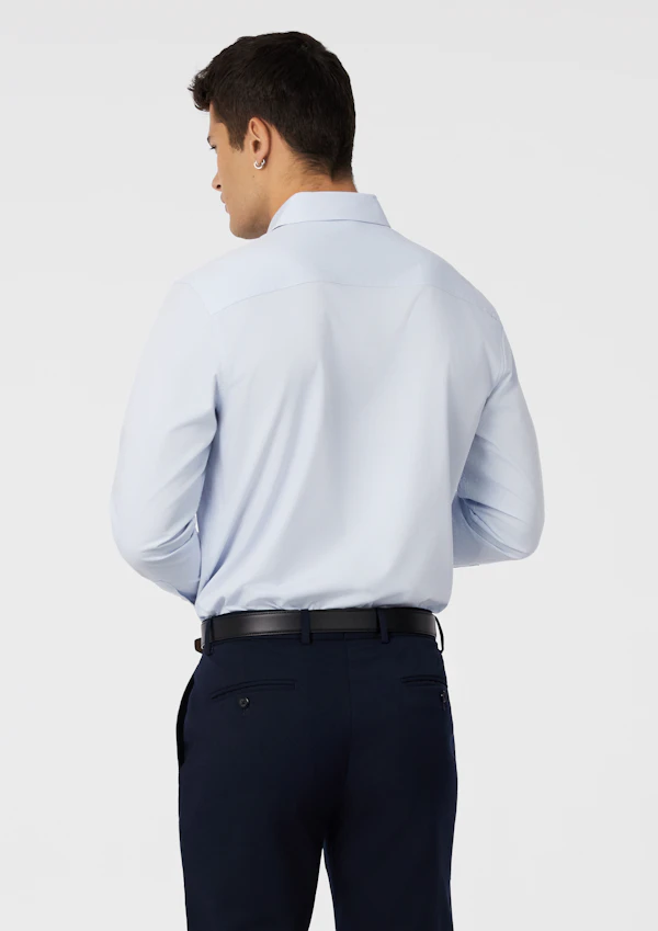 Light Blue Cove Stripe Bamboo Viscose Shirt