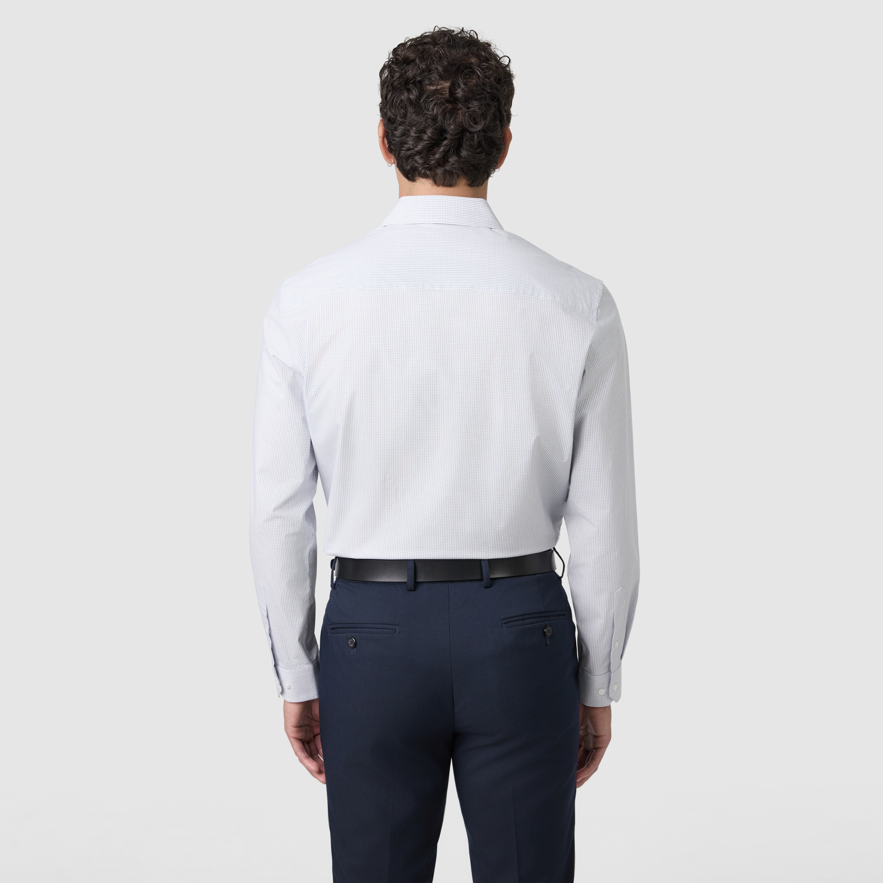 Navy Cove Check Bamboo Blend Shirt