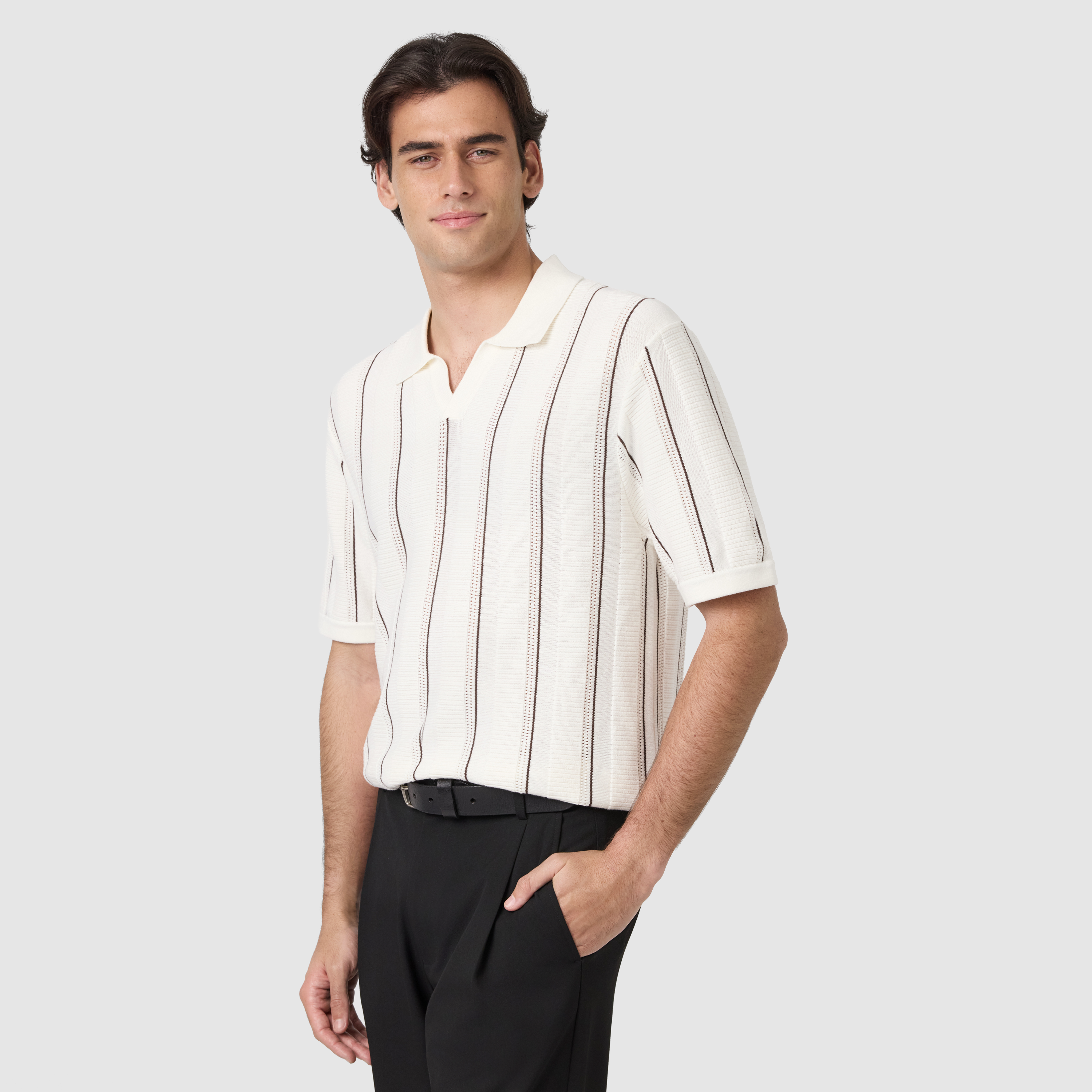 Off White Barlow Relaxed Knit Polo