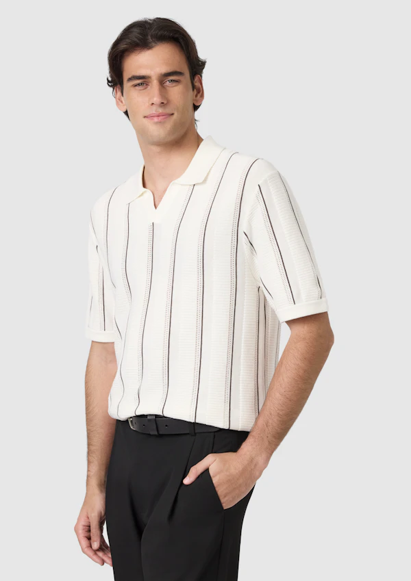 Off White Barlow Relaxed Knit Polo