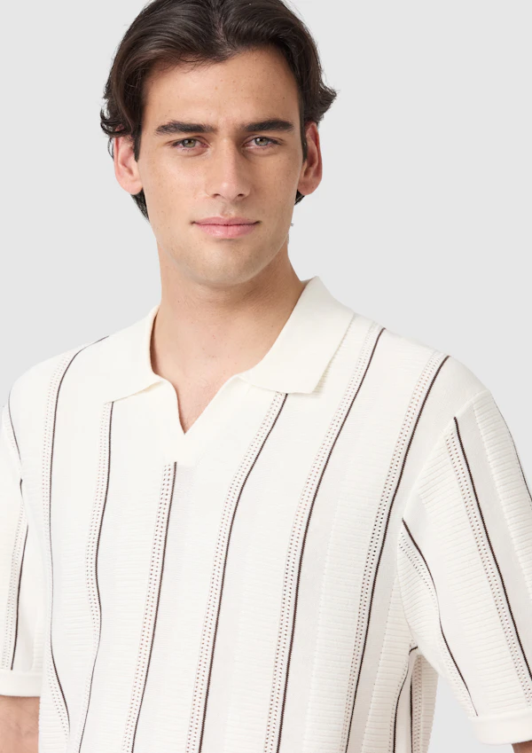 Off White Barlow Relaxed Knit Polo