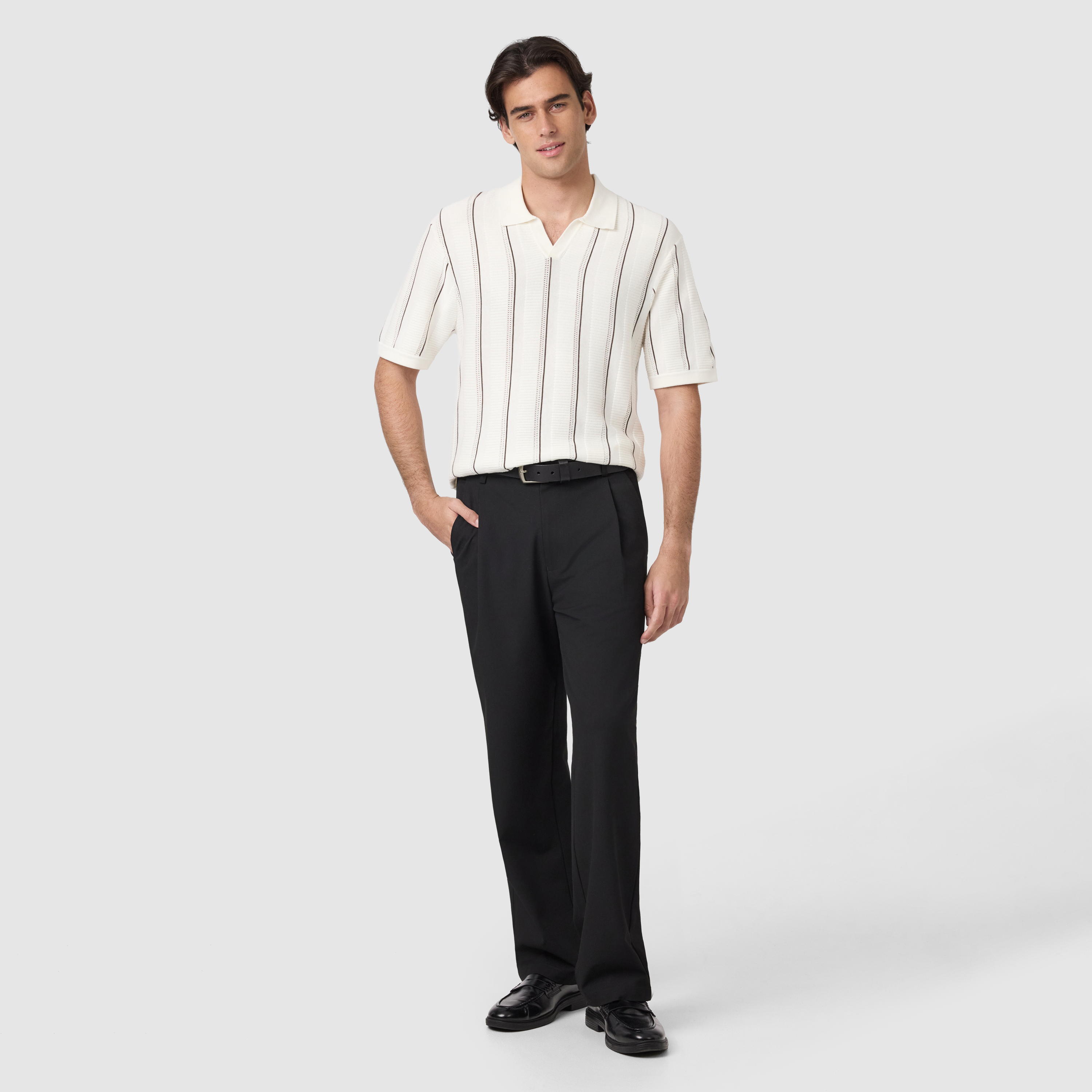 Off White Barlow Relaxed Knit Polo
